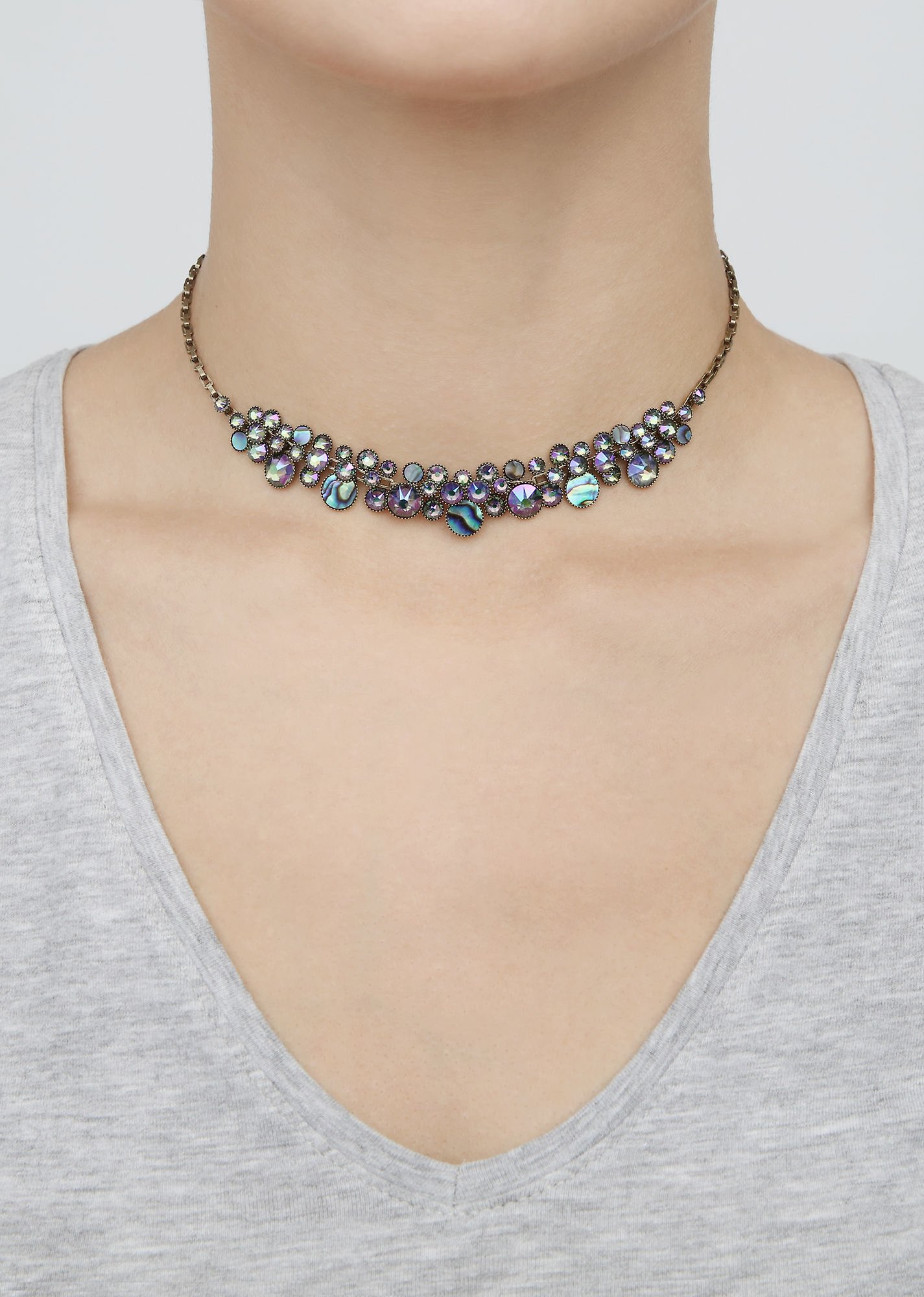 image pour Collier Water Cascade Vert / Lila  