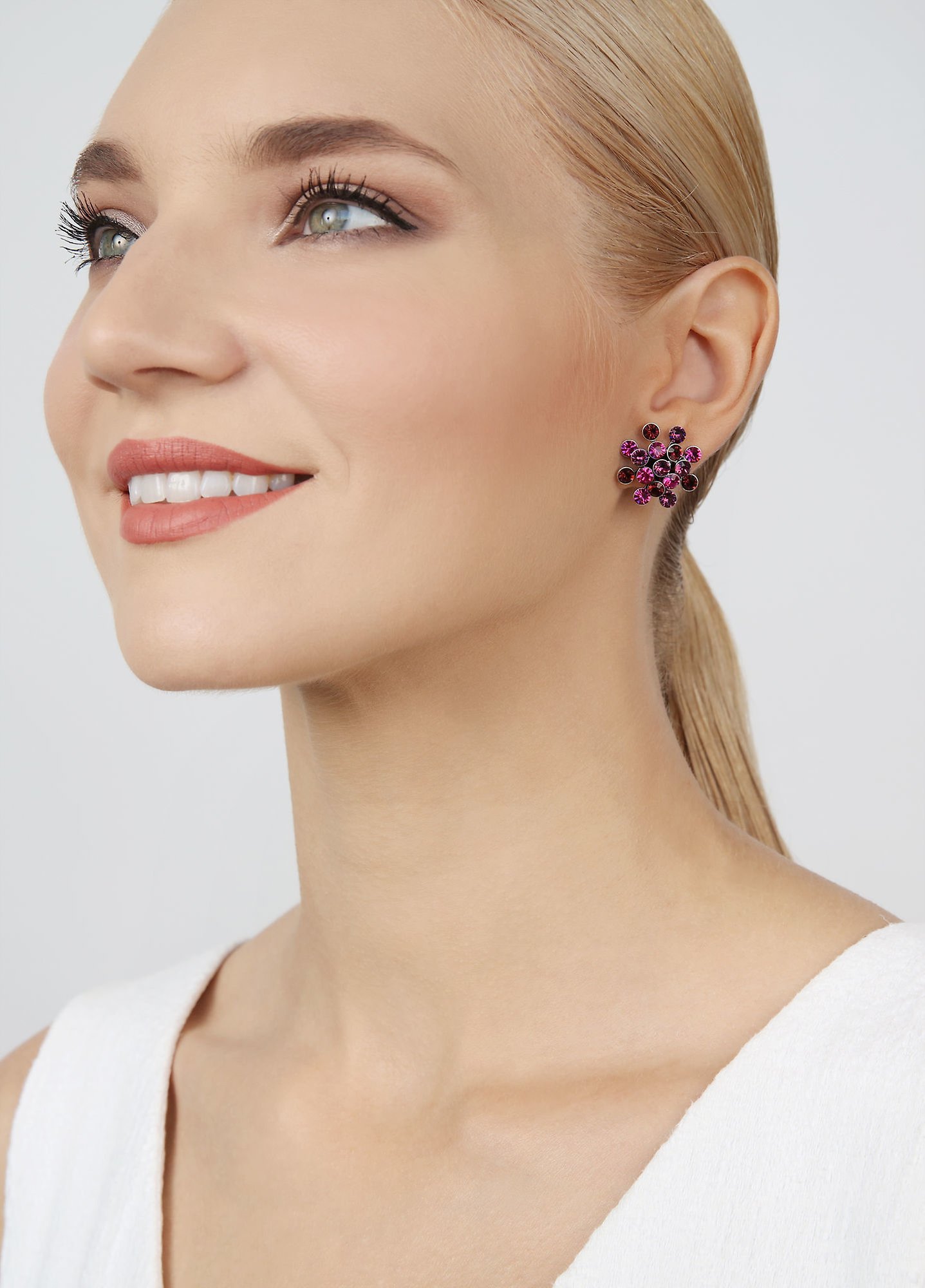 image pour Clou d'oreille Magic Fireball Rose Foncé  Classic Size (21mm Ø)