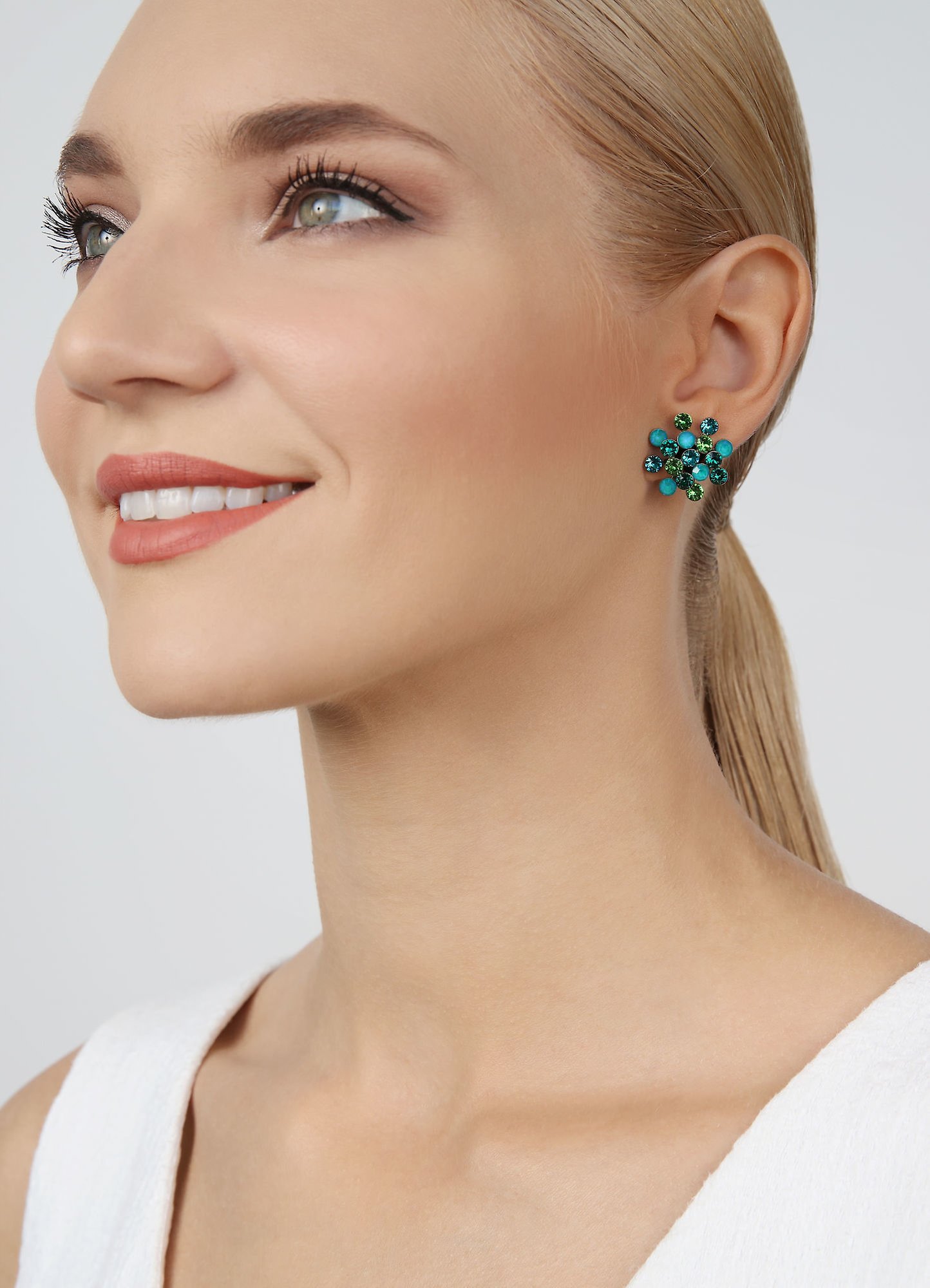 Bild für Ohrstecker Magic Fireball Blau / Grün  Classic Size (21mm Ø)