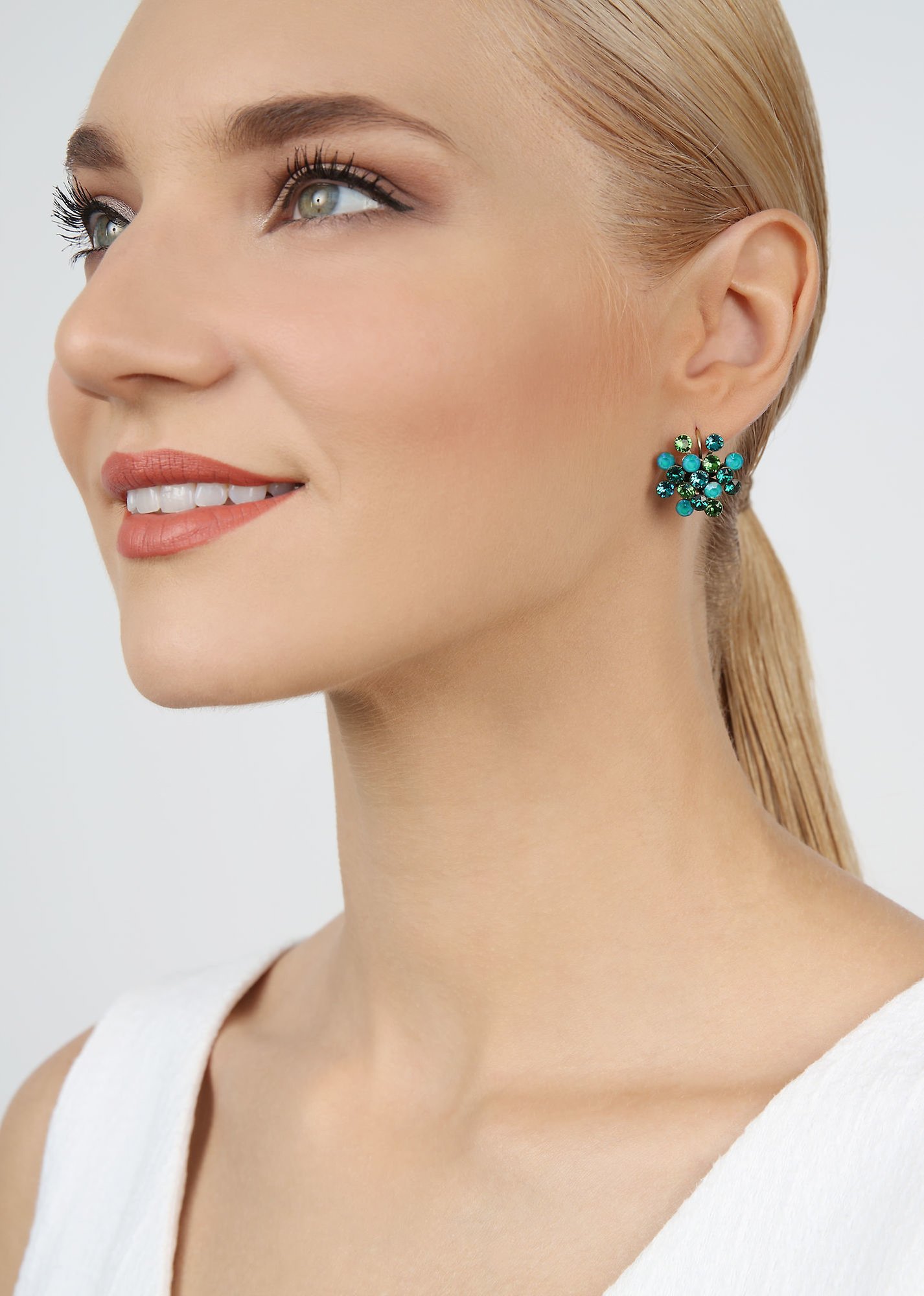 image pour Boucles d'oreilles Eurowire Magic Fireball Bleu / Vert  Classic Size (21mm Ø)