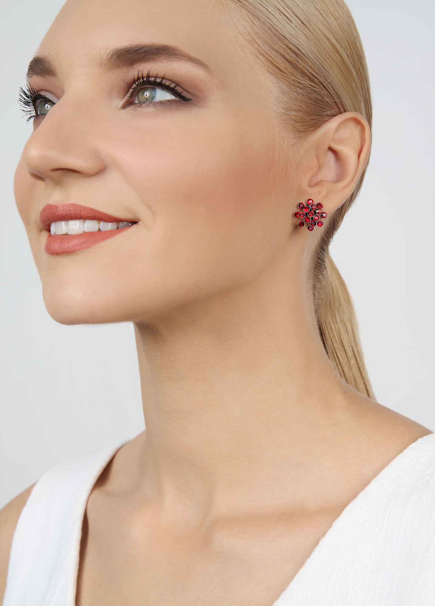 image for Earring Clip Magic Fireball Coralline / Red  mini