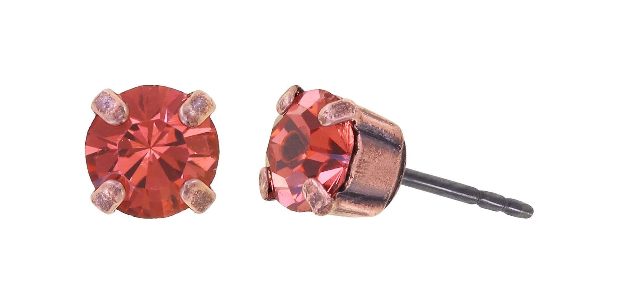 Bild für Ohrstecker Black Jack Korallenfarbig Padparadscha SS 29