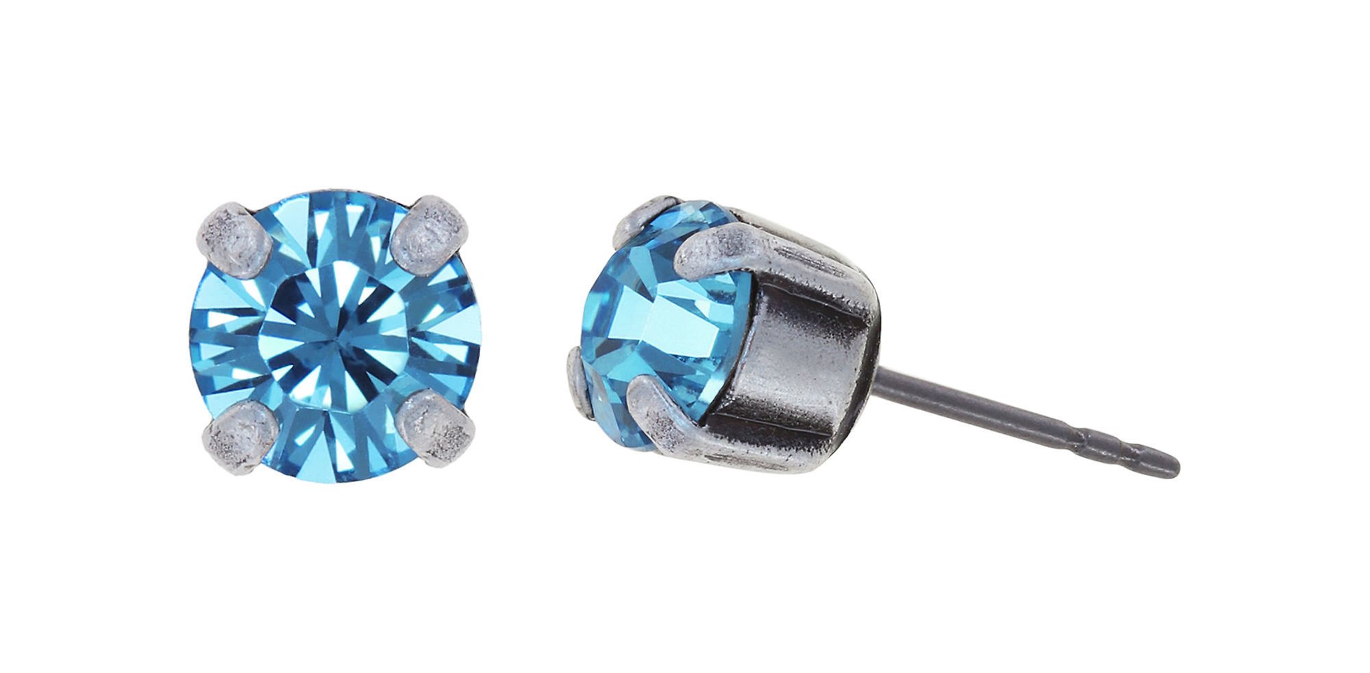 Bild für Ohrstecker Black Jack Blau Aquamarin SS 29