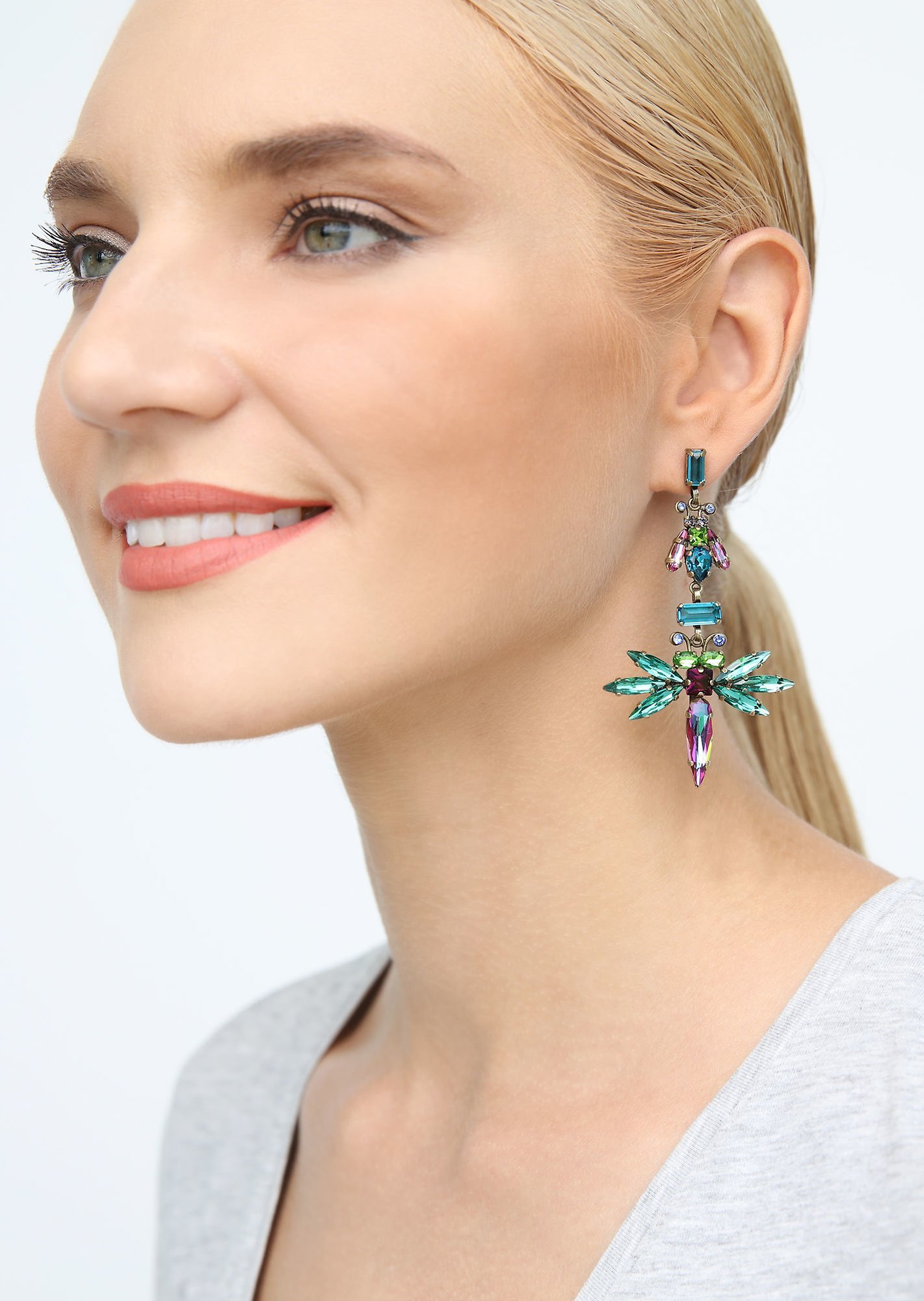 image pour Clou d'oreille pendant Love Bugs Multi / Vert  