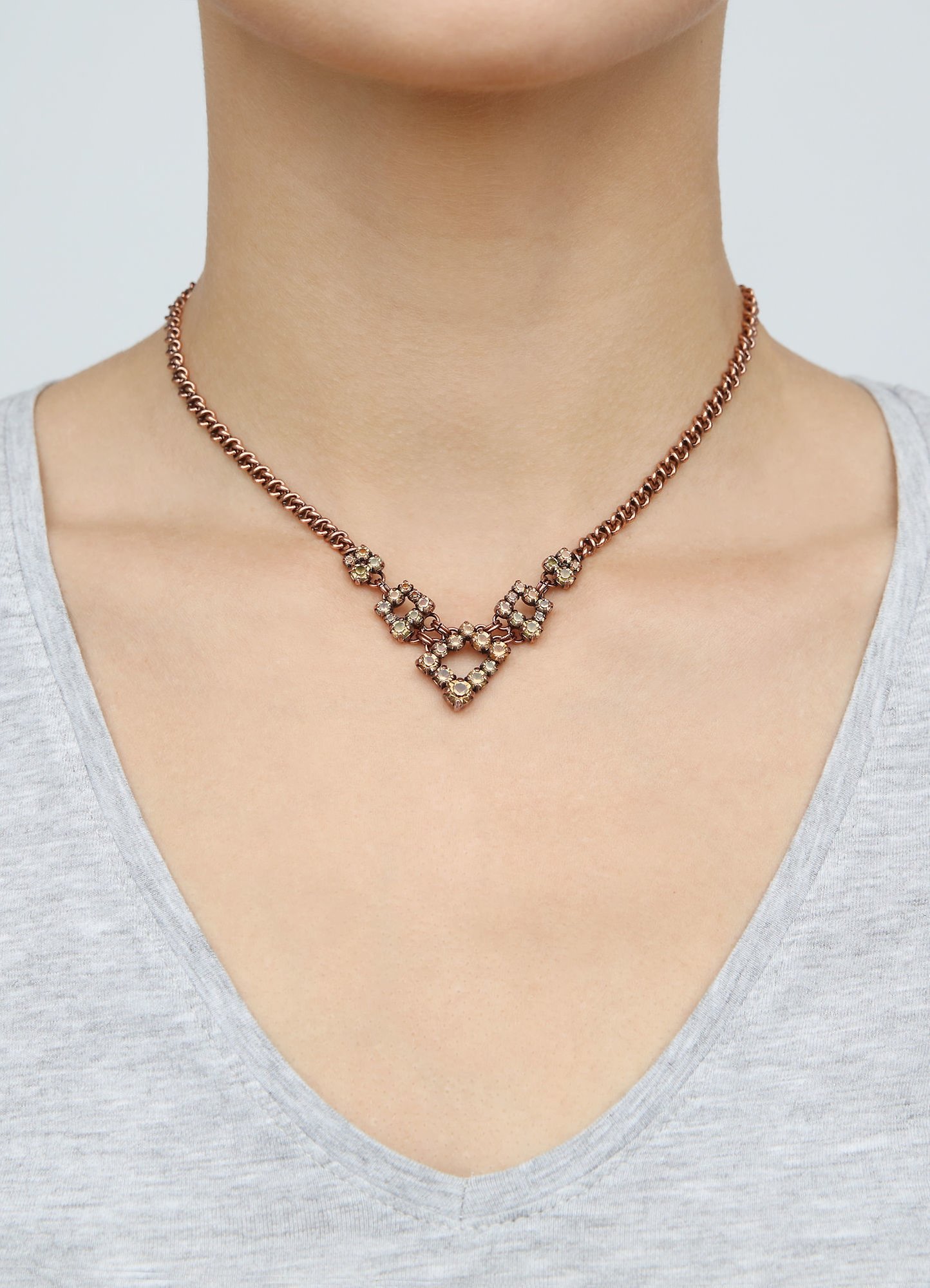 image for Necklace Mytrix Brown / Orange  