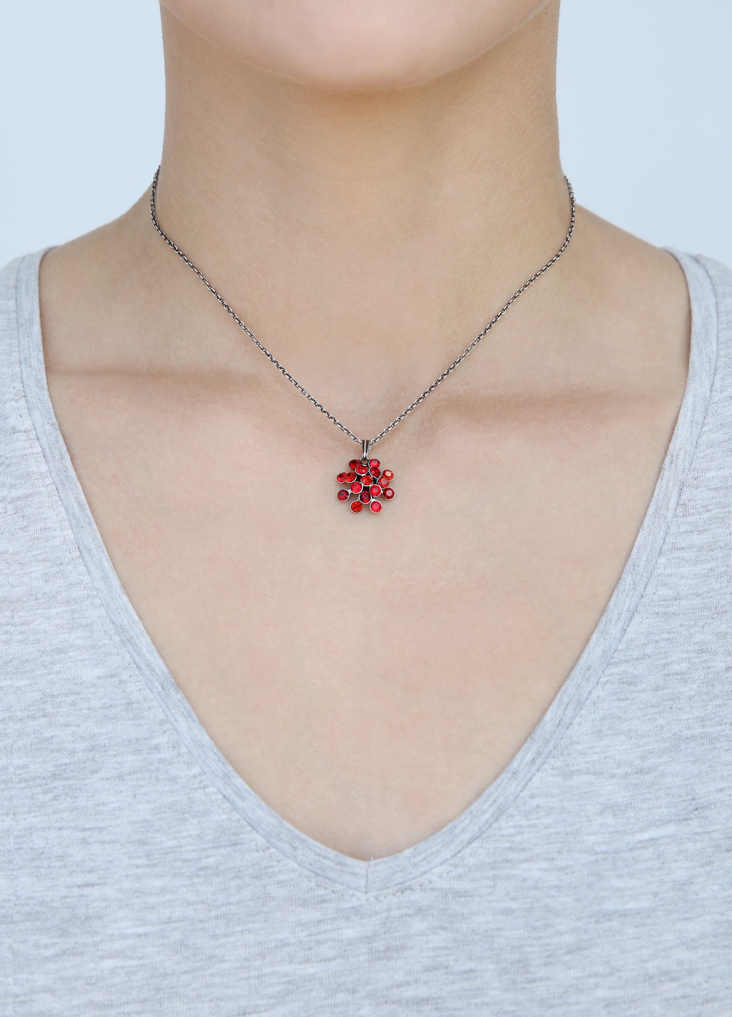 Bild für Halskette mit Anh&auml;nger Magic Fireball Korallenfarbig / Rot  mini