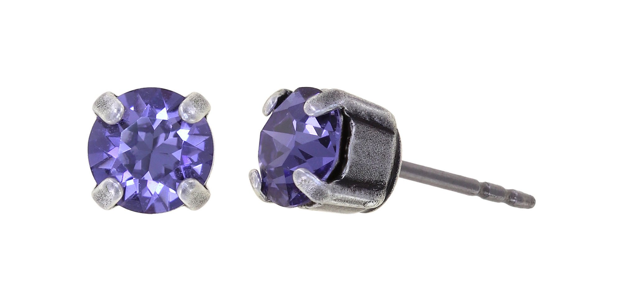 image for Earring Stud Black Jack Lila tanzanite SS 29