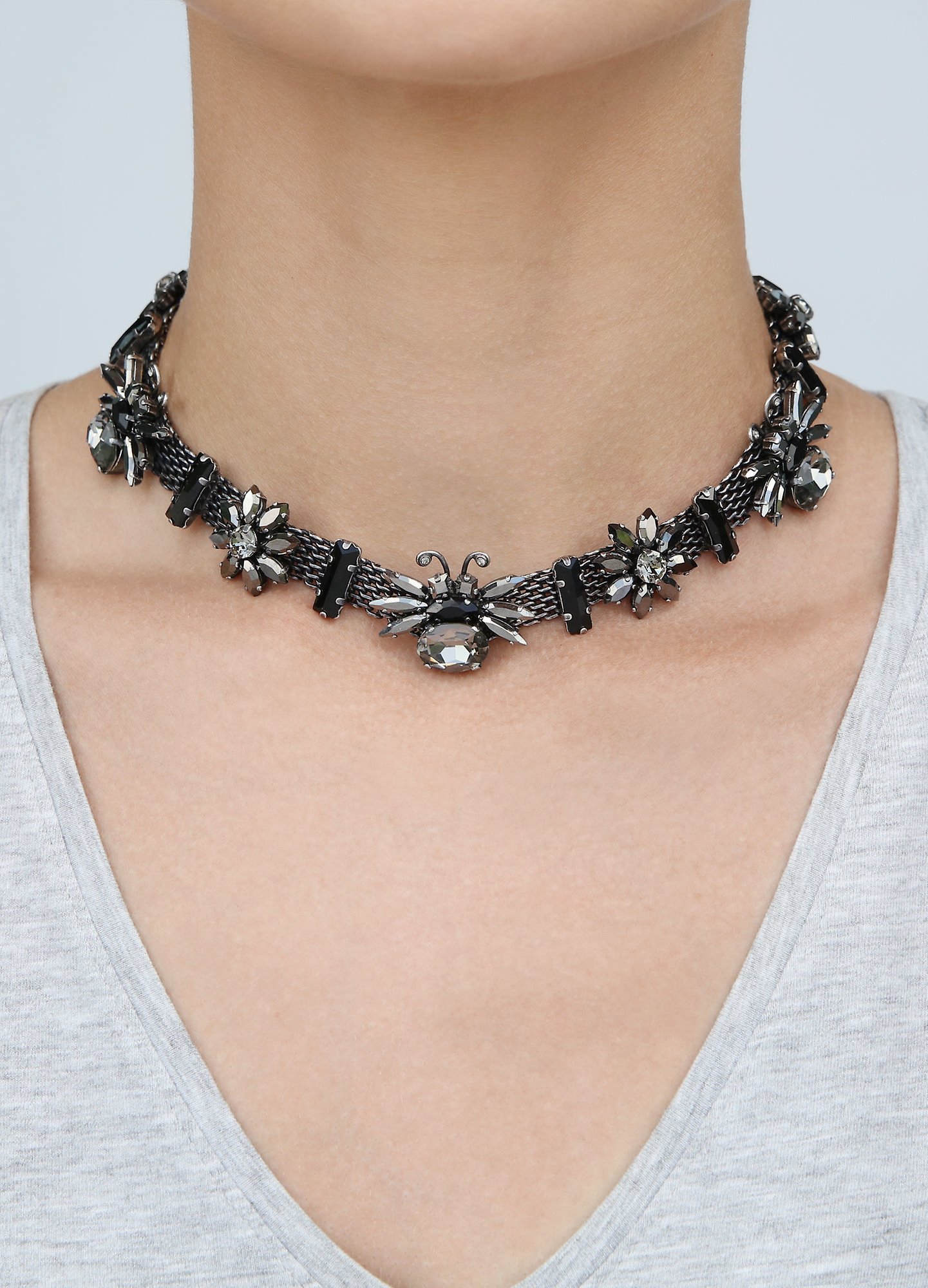 image for Necklace collier Love Bugs Black  