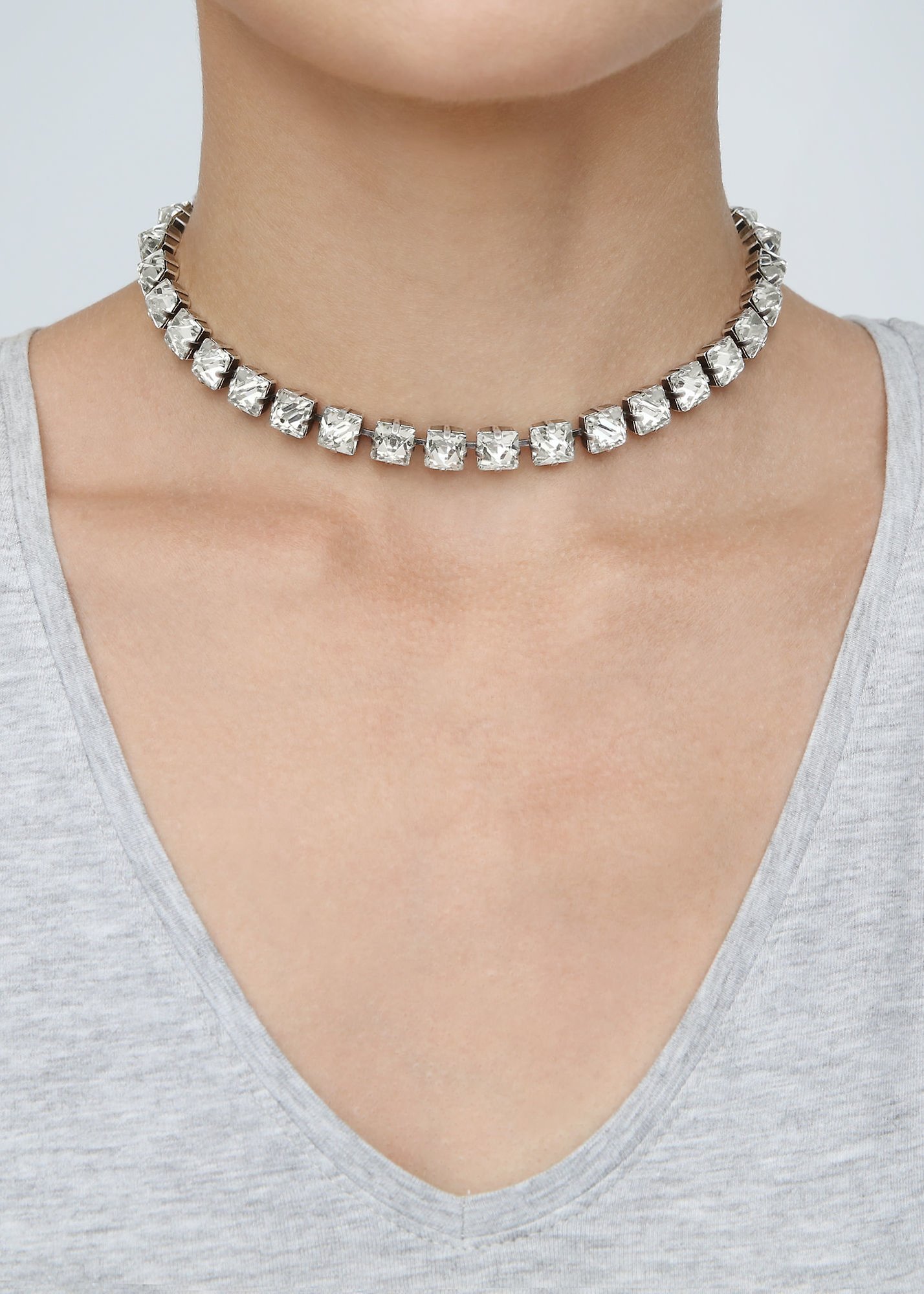 Bild für Choker Collier Punk Classics Weiß  Größe M