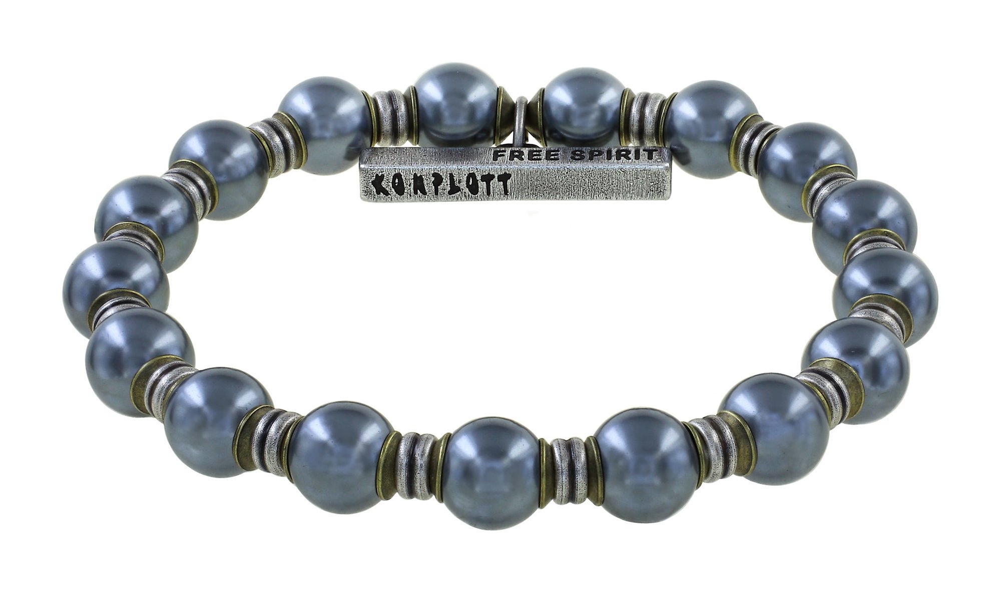 Bild für Armband elastisch Free Spirit Grau Schwarz / grau Größe M