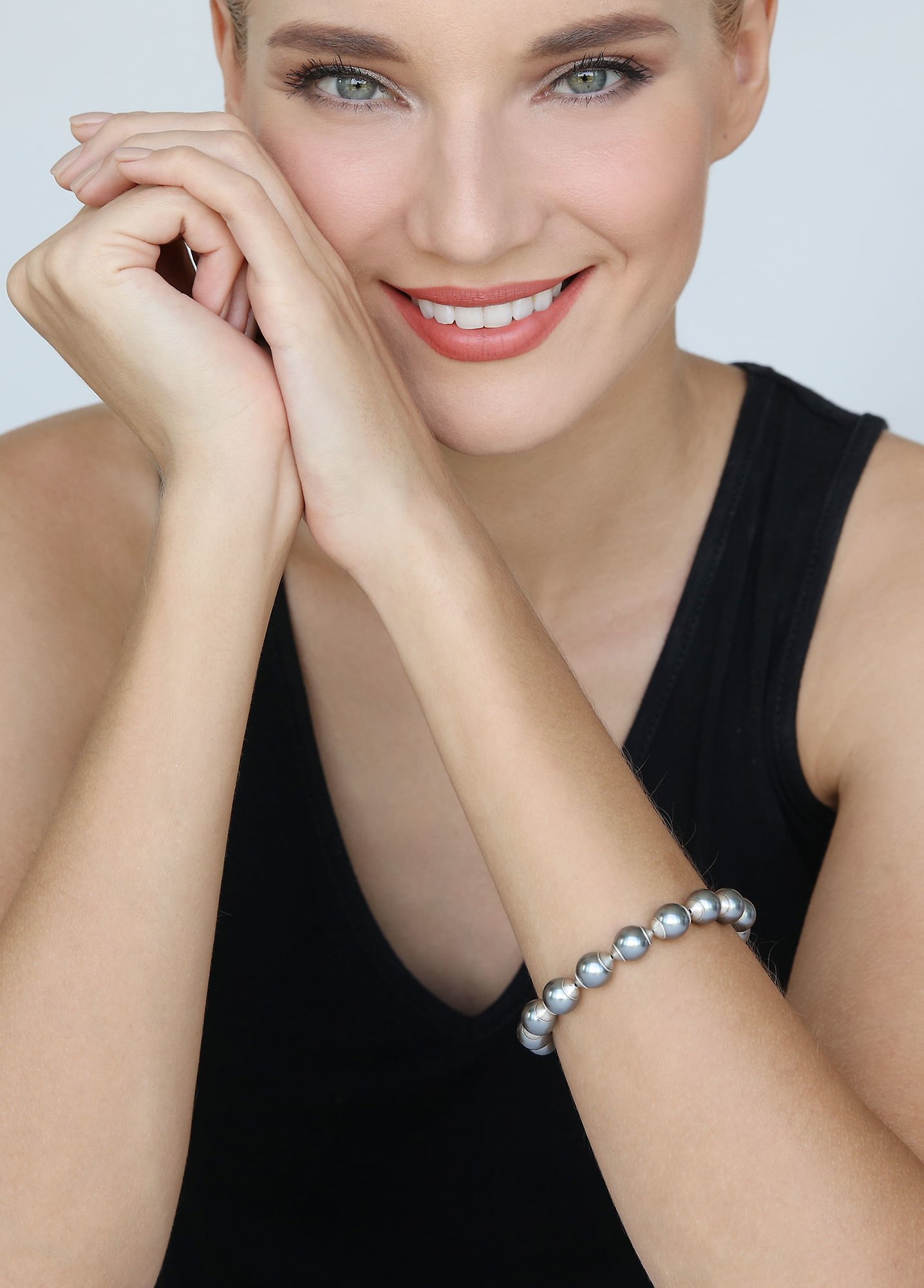 Bild für Armband elastisch Free Spirit Grau Schwarz / grau Größe M