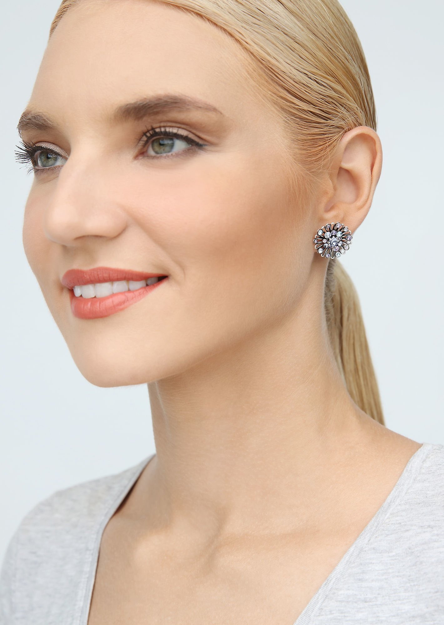 image pour Clou d'oreille Distel Bleu / Lila  size XS