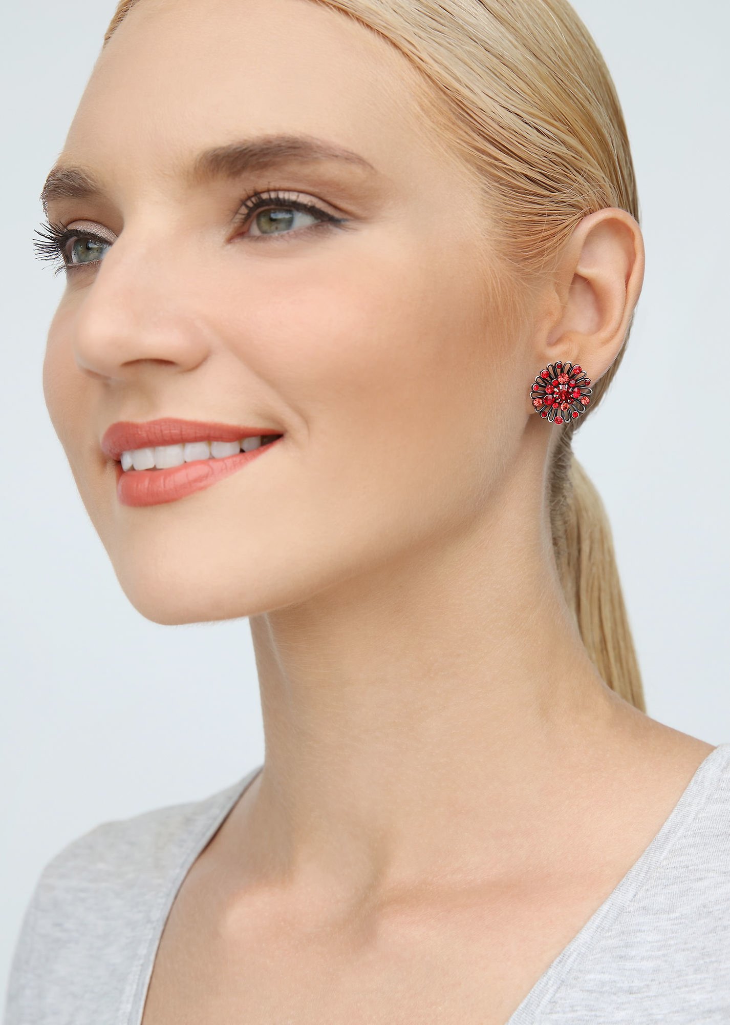 image for Earring Stud Distel Coralline  size XS