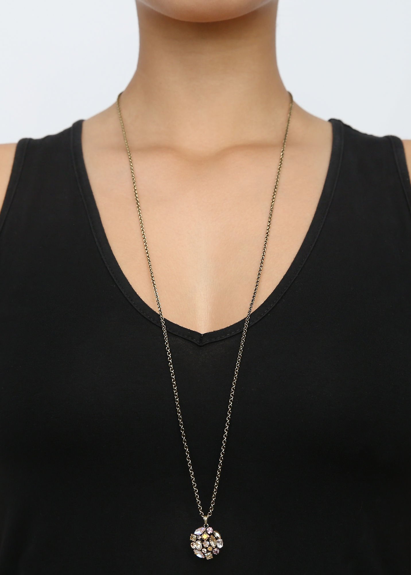 image for Necklace Pendant (Long) Ballroom Beige / Lila  size S