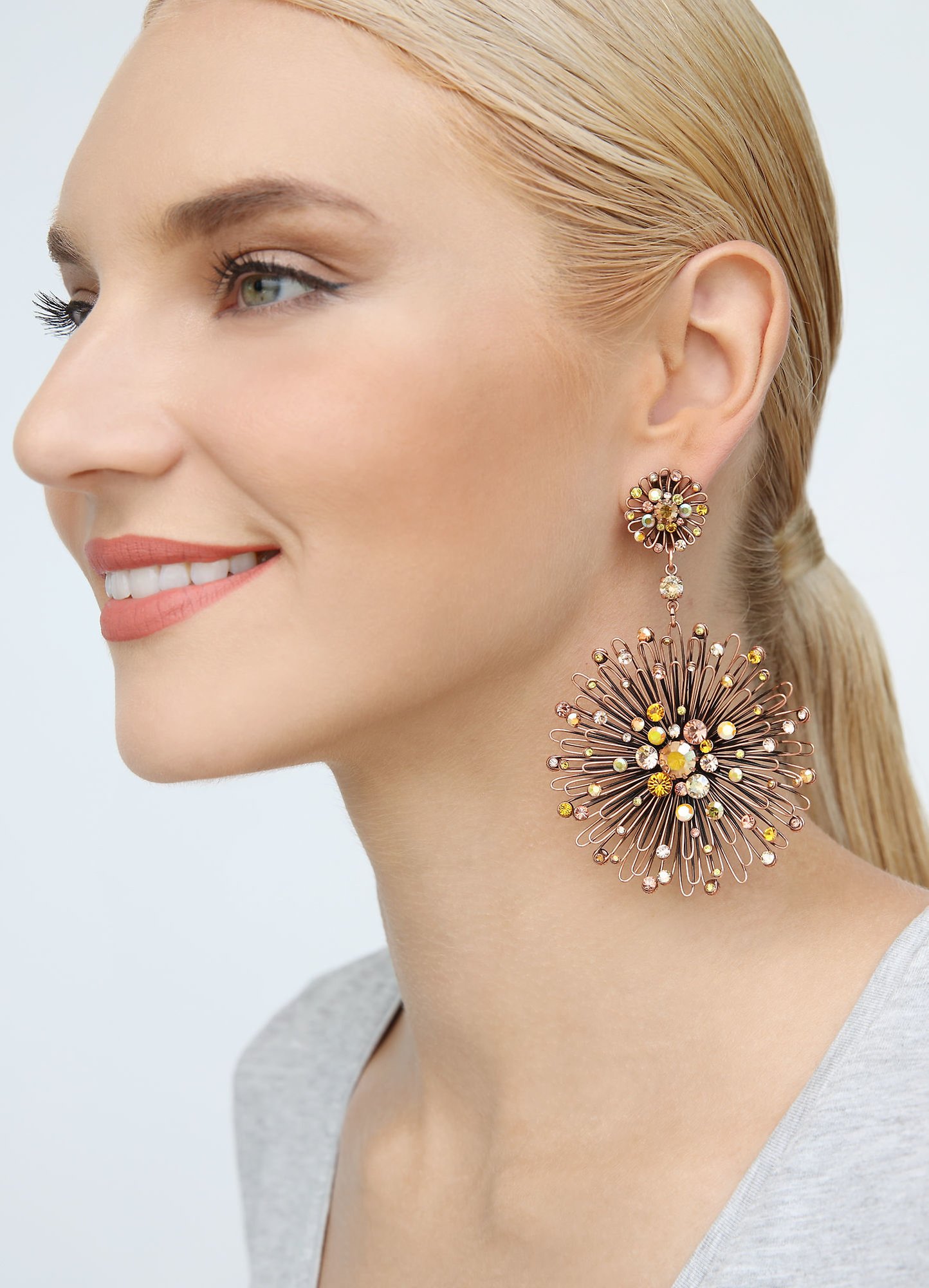 image for Earring Clip Dangling Distel Yellow  size 2XL,XS