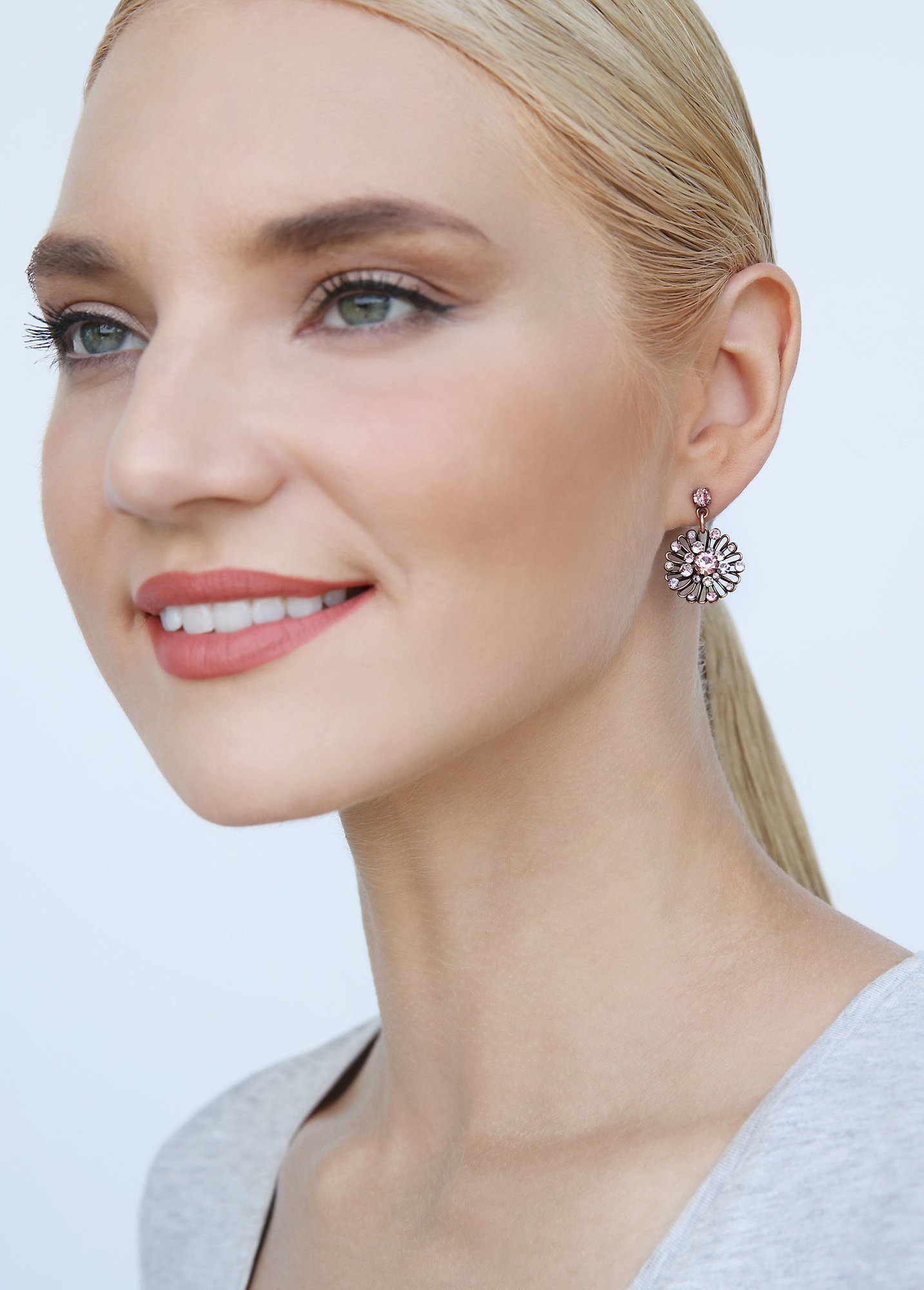 image for Earring Stud Dangling Distel Pink / Lila  size XS