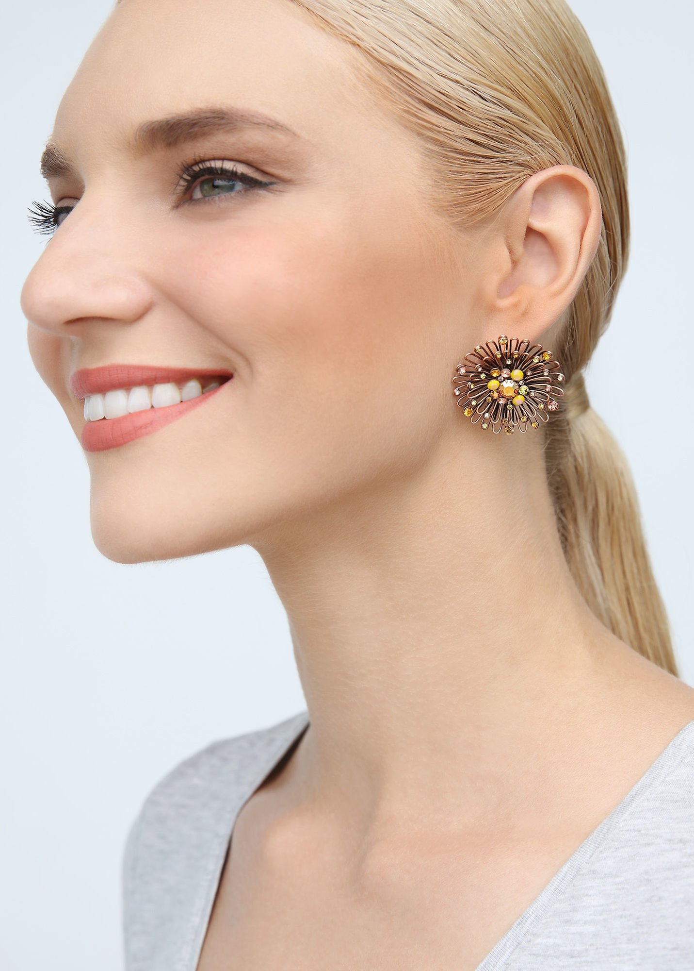 image pour Boucles d'oreilles Eurowire Distel Jaune  size L