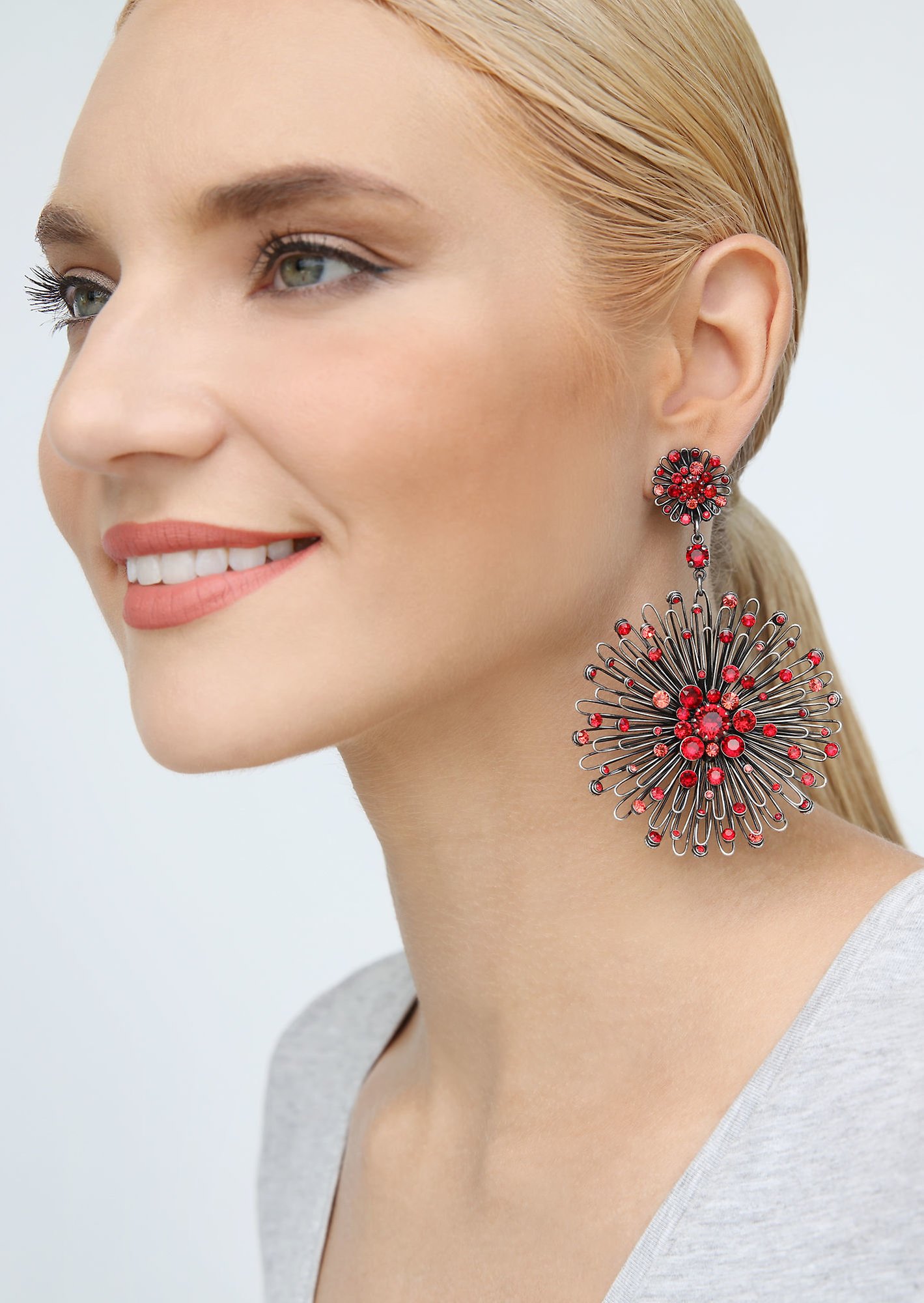 image pour Boucle d'oreille Clip pendante Distel Coralline  size 2XL,XS