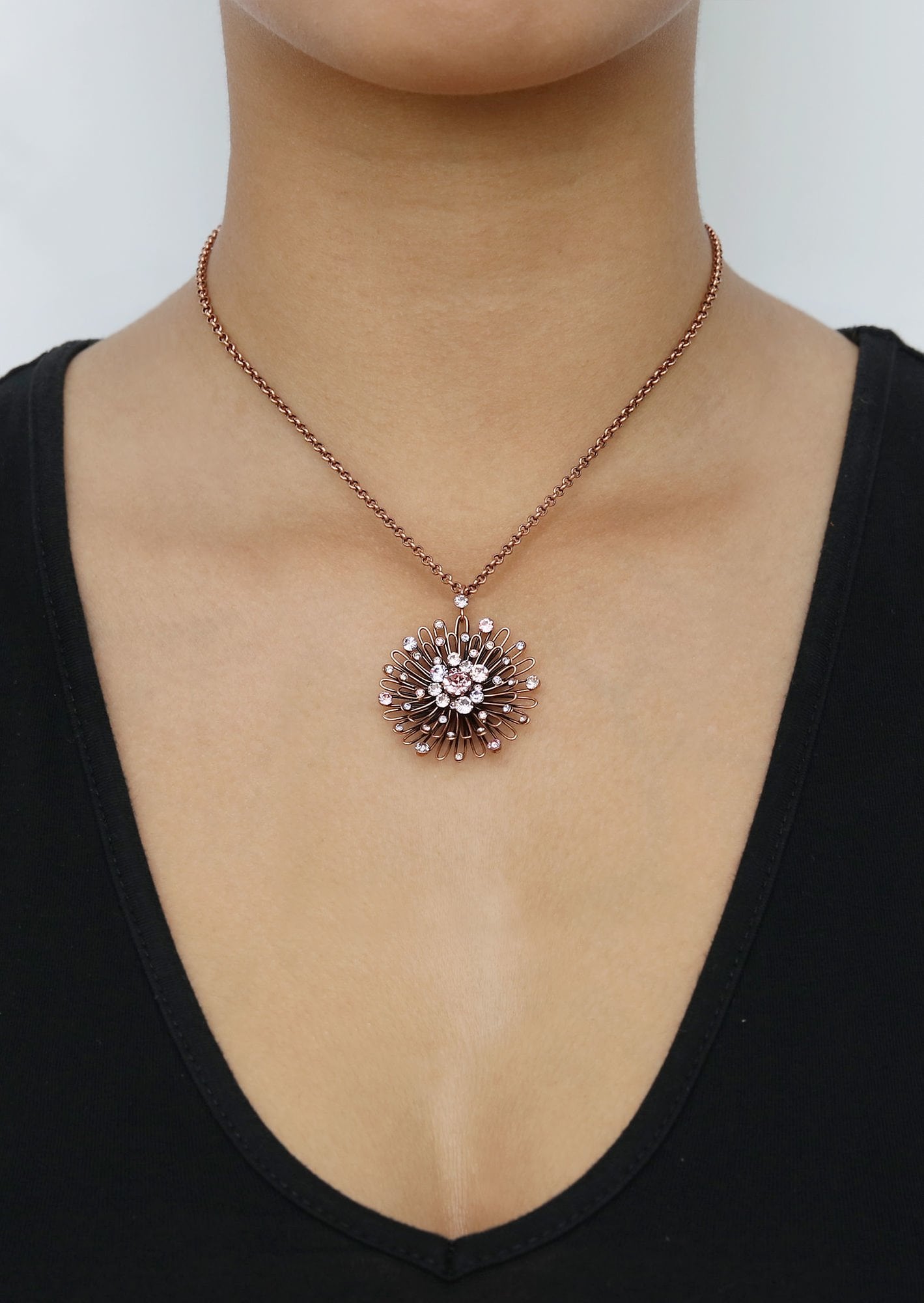 image for Necklace Pendant Distel Pink / Lila  size L