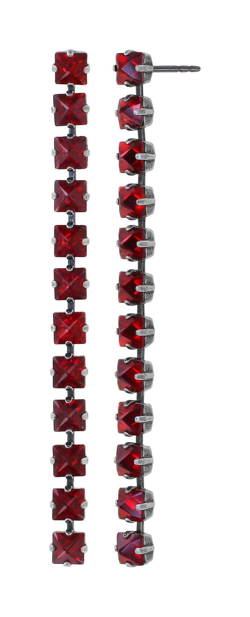 image for Earring Stud Dangling Punk Classics Dark Red  size S