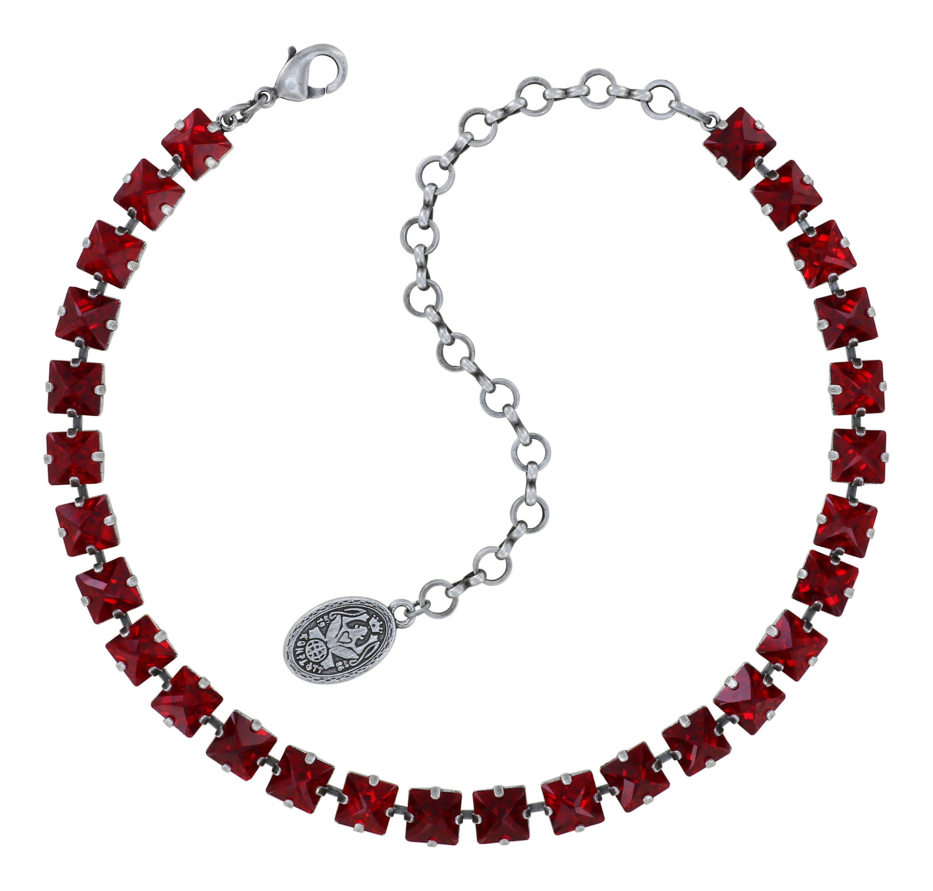 image for Necklace Choker Punk Classics Dark Red  size M