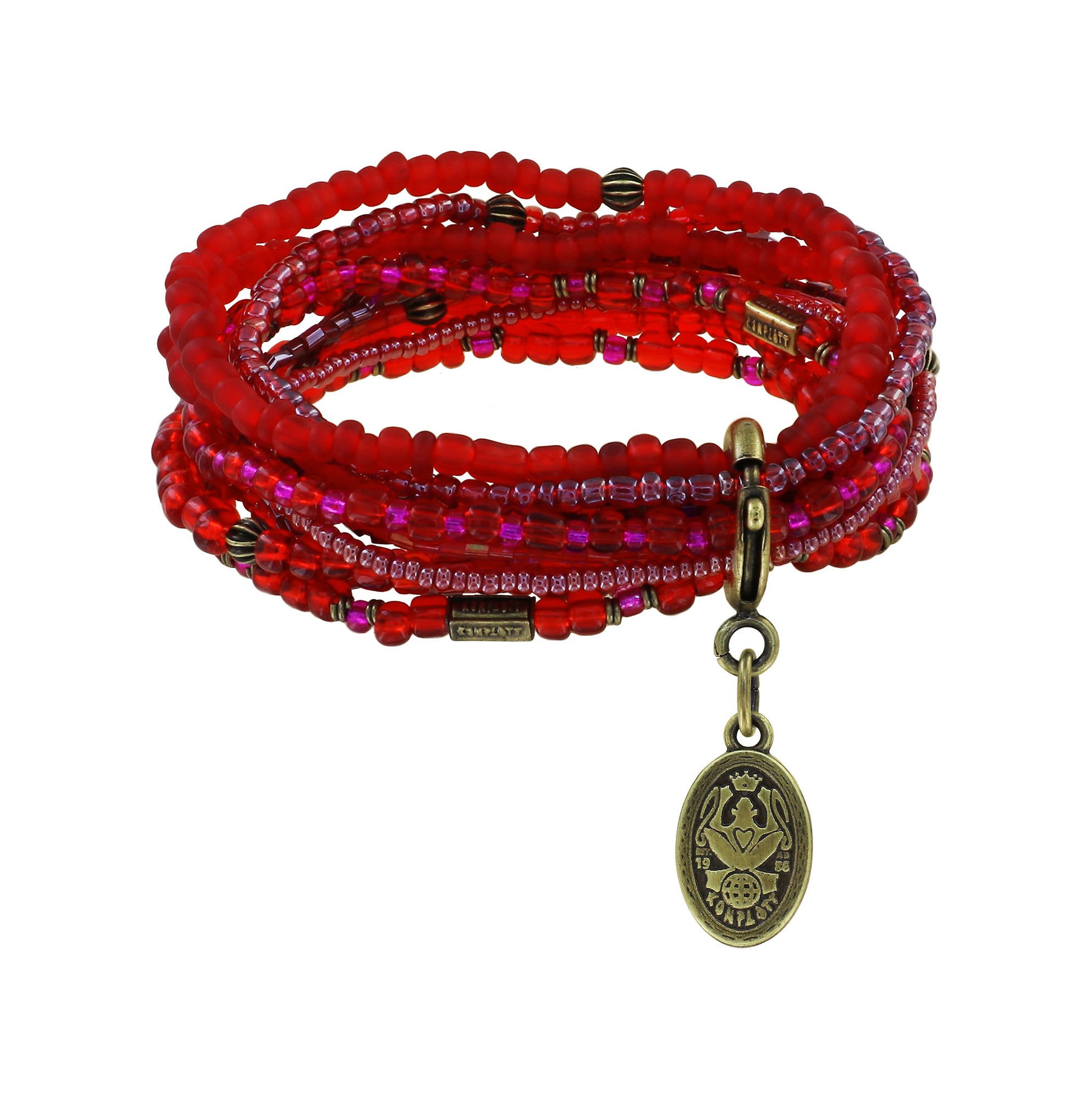 image pour Bracelet élastique Petit Glamour d´Afrique Rouge  