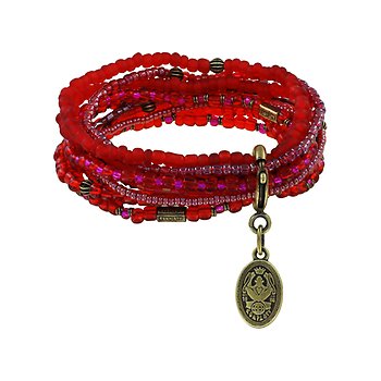 image for Bracelet elastic Petit Glamour d´Afrique red  