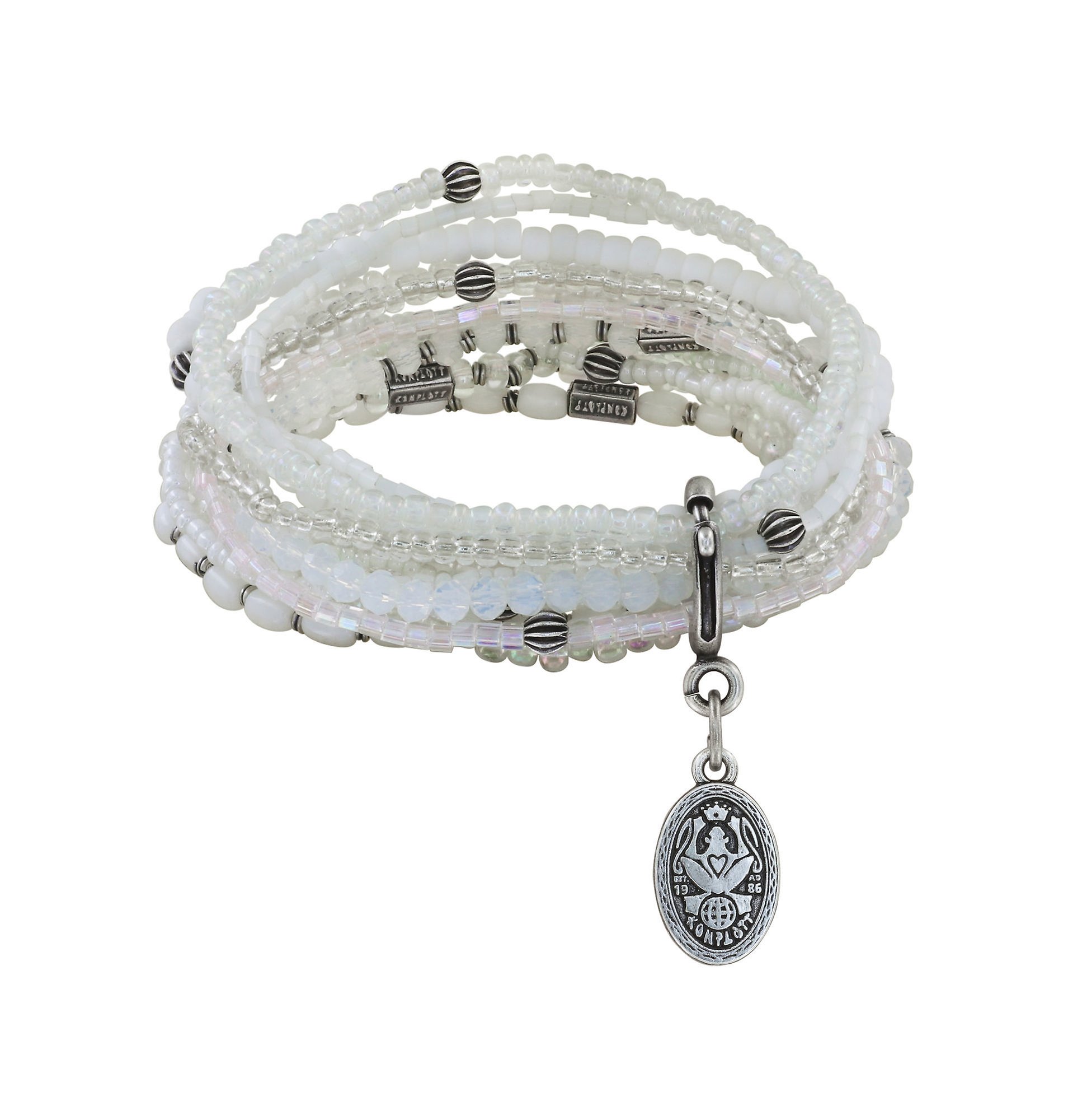 Bild für Armband elastisch Petit Glamour d´Afrique Weiß  