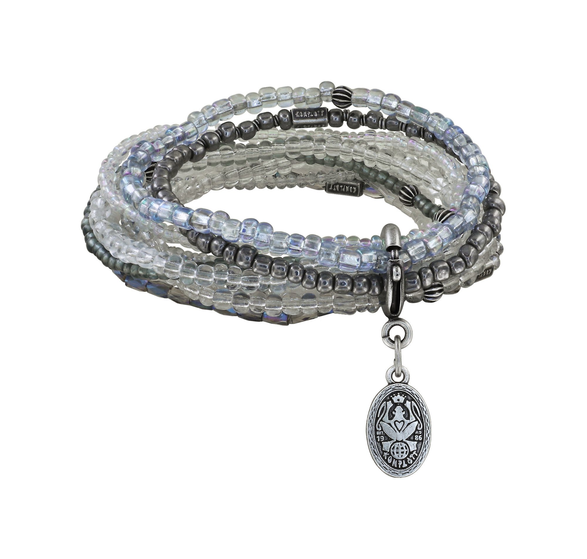 image pour Bracelet élastique Petit Glamour d´Afrique Blanc  