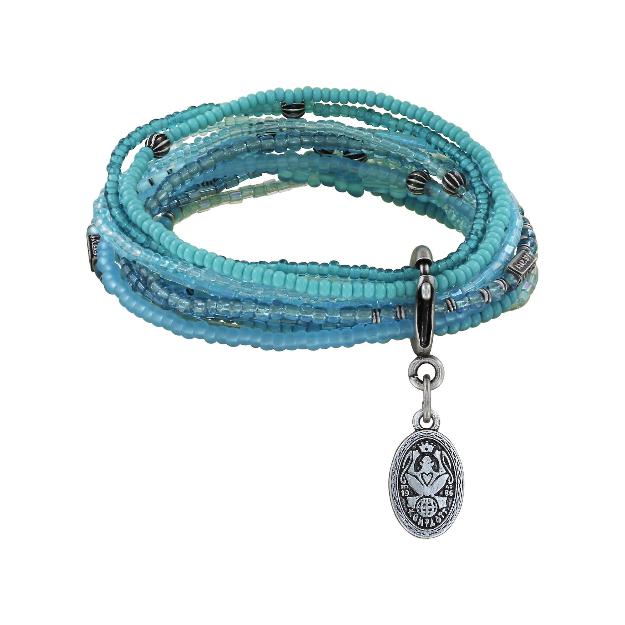 image pour Bracelet élastique Petit Glamour d´Afrique Bleu  