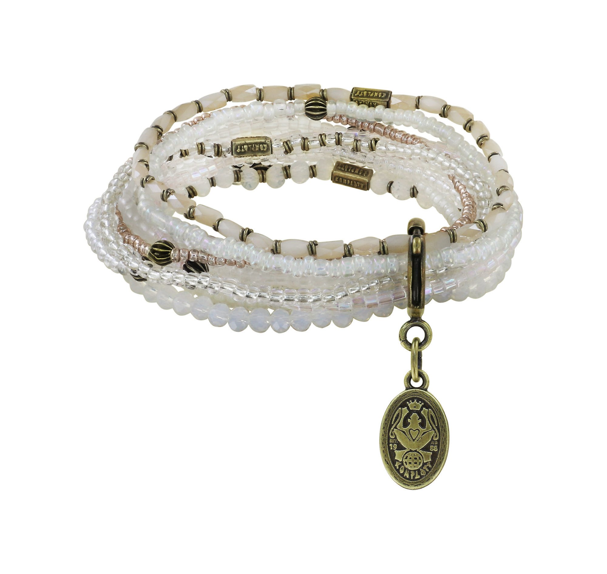 image pour Bracelet élastique Petit Glamour d´Afrique Blanc  
