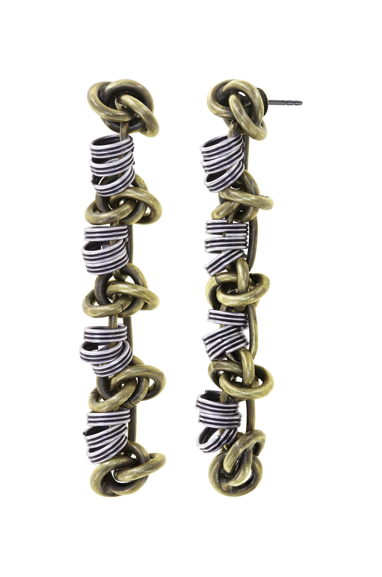 image pour Clou d'oreille pendant Free Spirit Argent / Laiton  