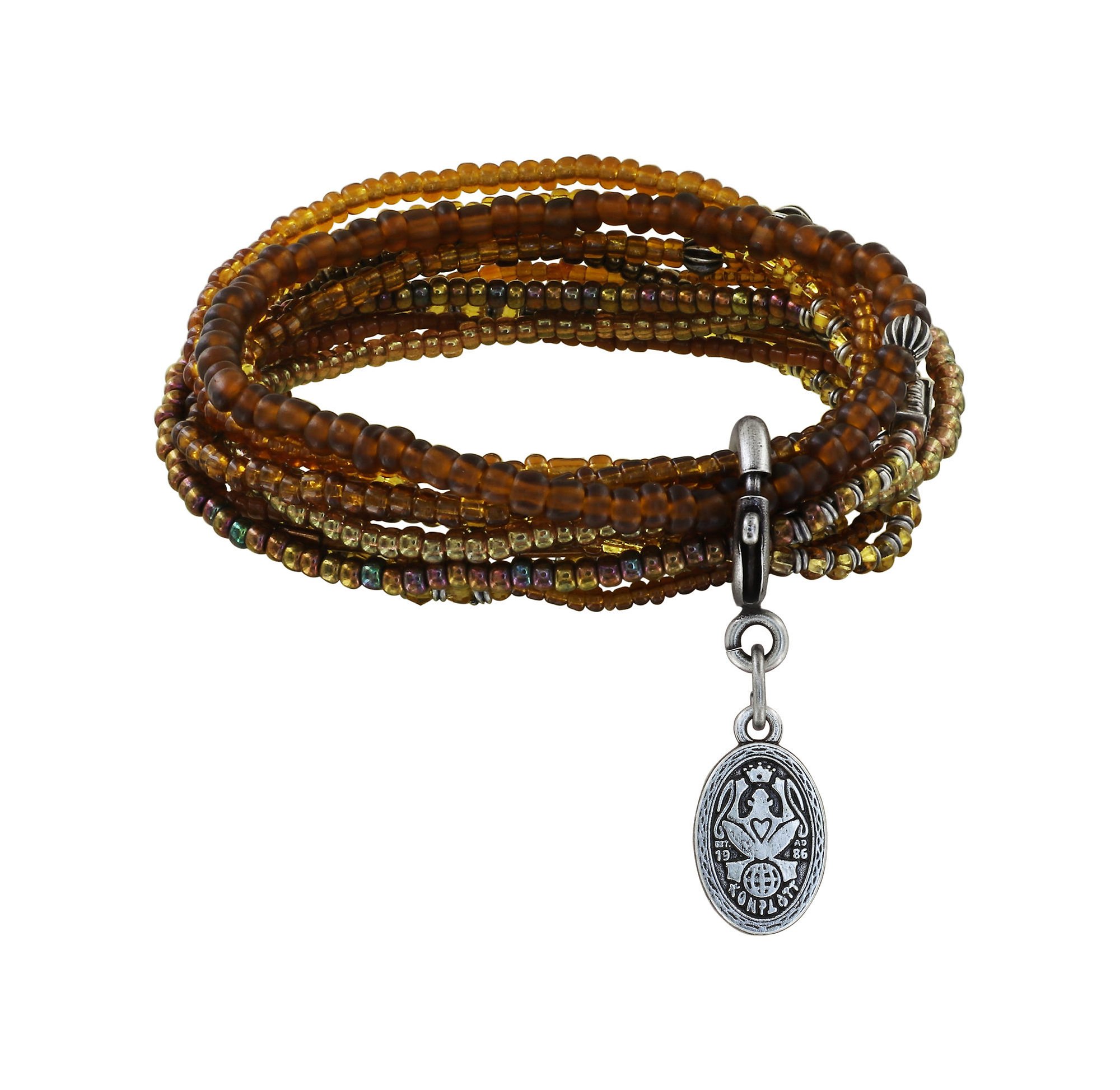 image pour Bracelet élastique Petit Glamour d´Afrique Marron  