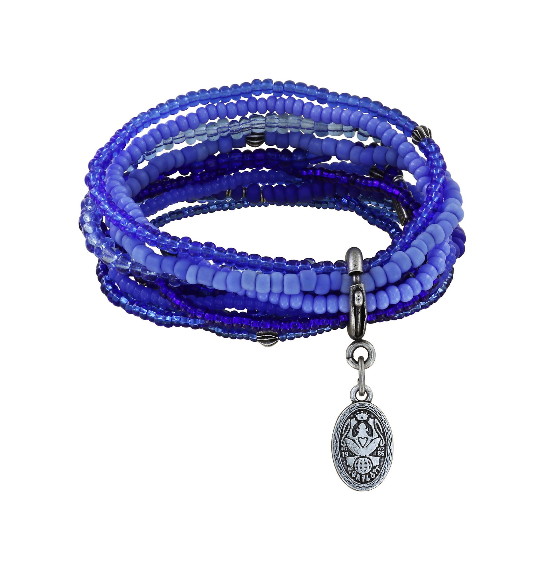image pour Bracelet élastique Petit Glamour d´Afrique Bleu  