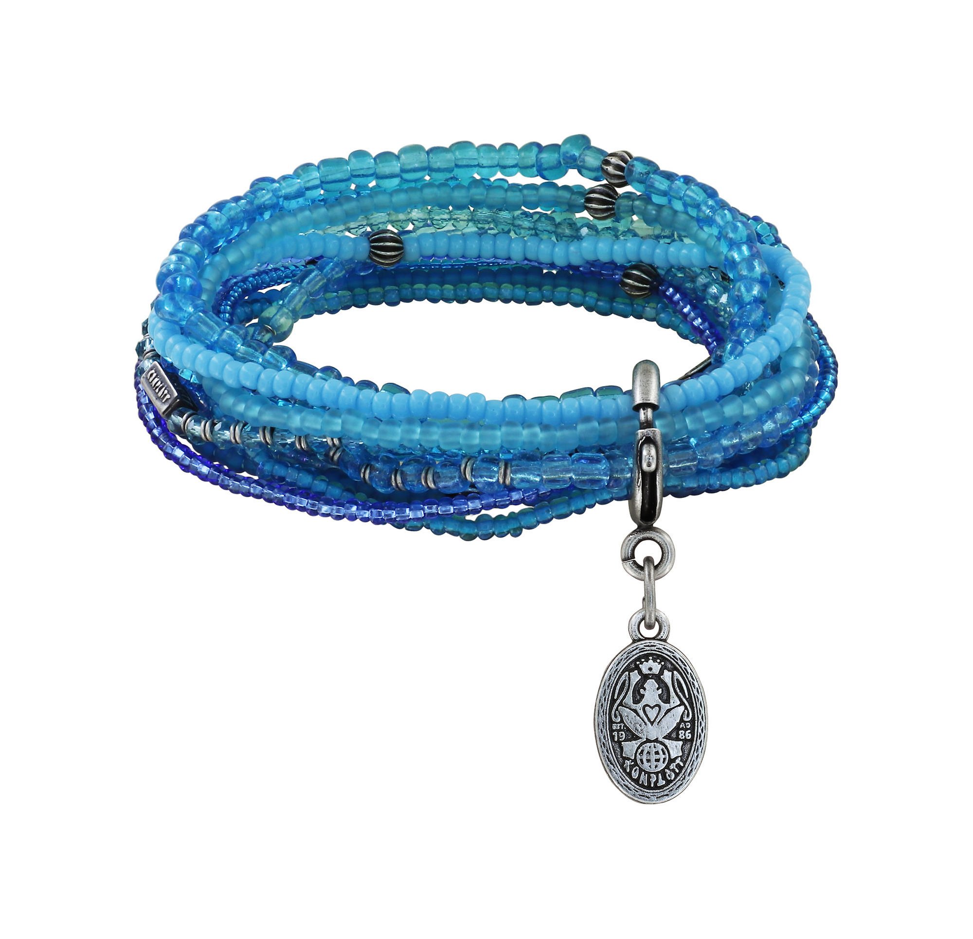 image pour Bracelet élastique Petit Glamour d´Afrique Bleu  
