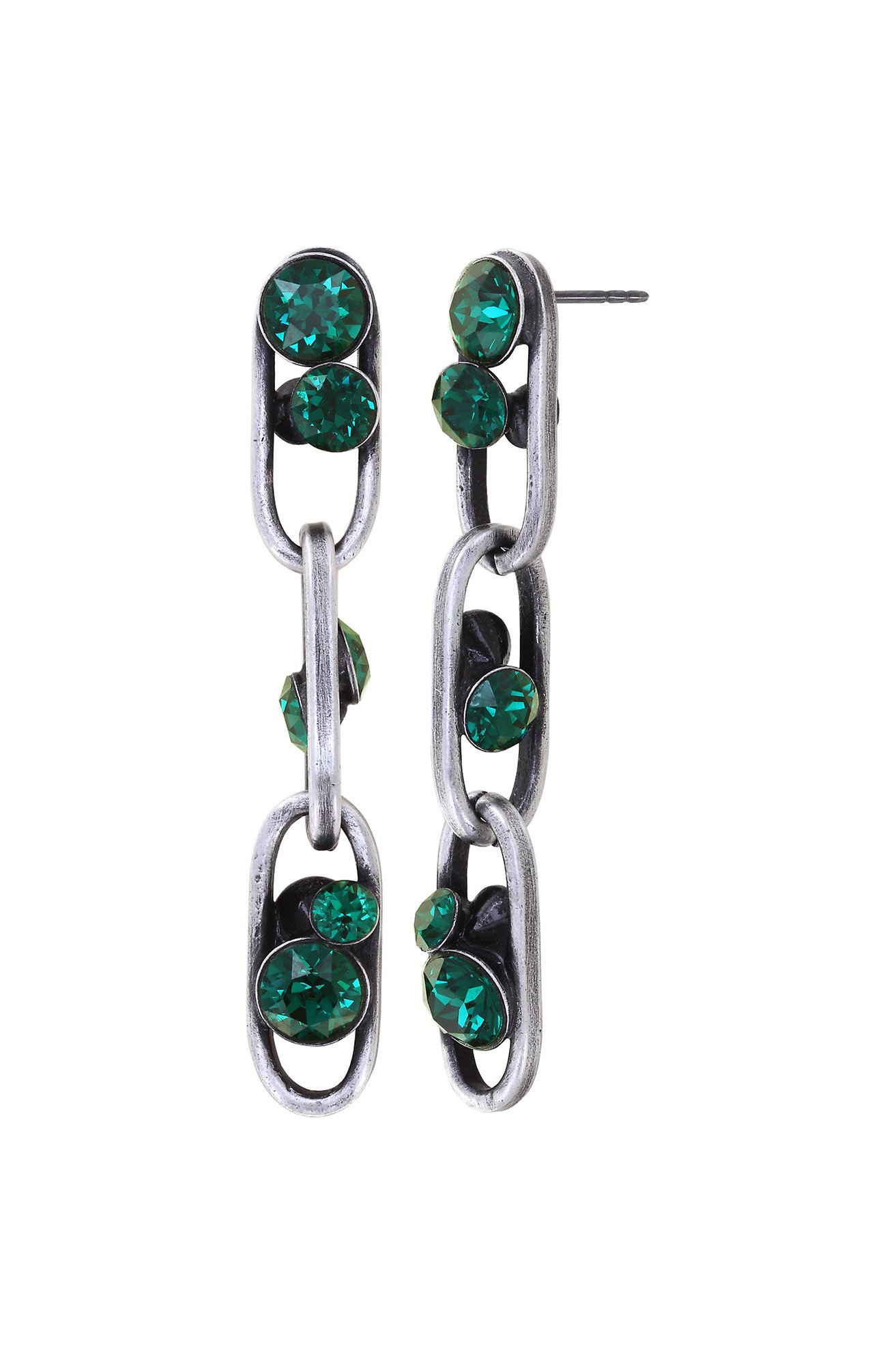 image pour Clou d'oreille pendant Glam Rock Vert  