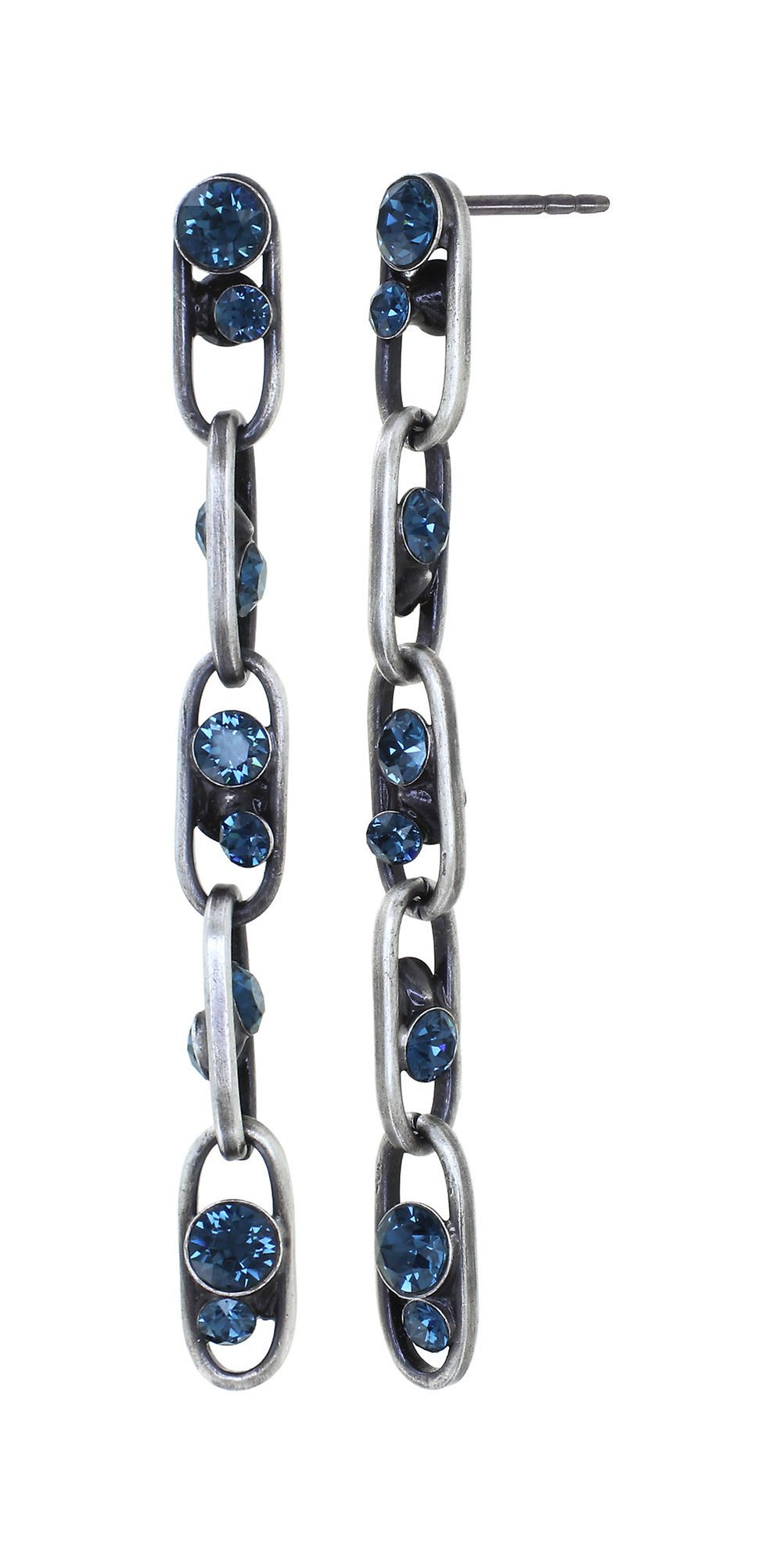 image for Earring stud dangling Glam Rock Blue  