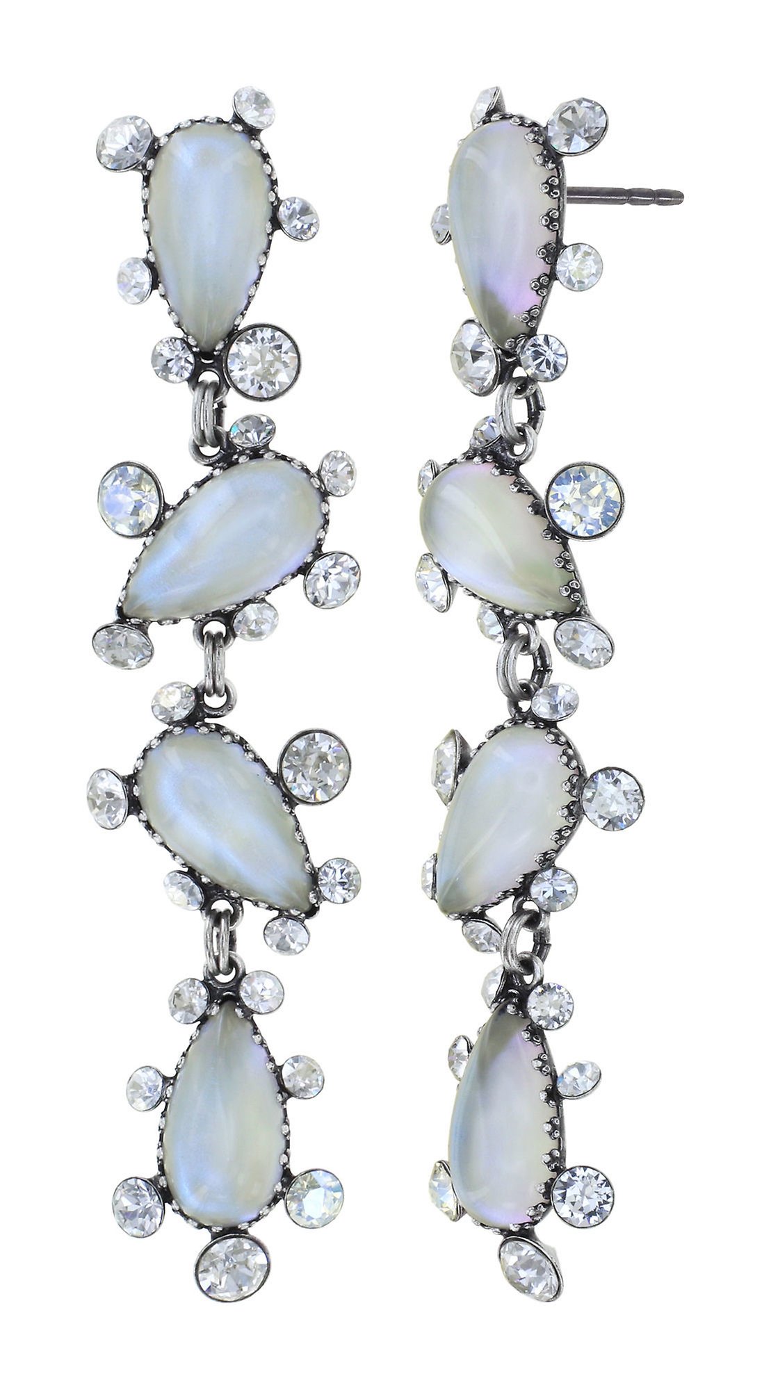 image for Earring stud dangling Gorgeous White  