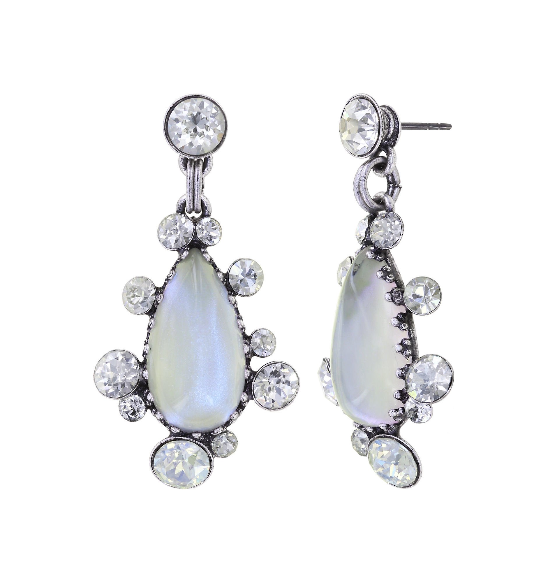image for Earring stud dangling Gorgeous White  