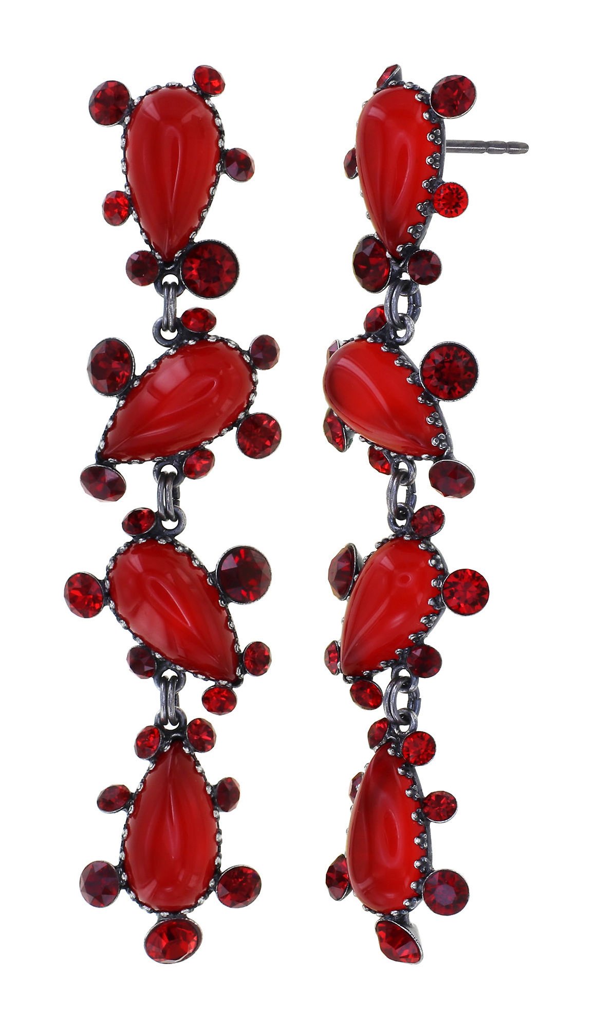 image pour Clou d'oreille pendant Gorgeous Rouge  