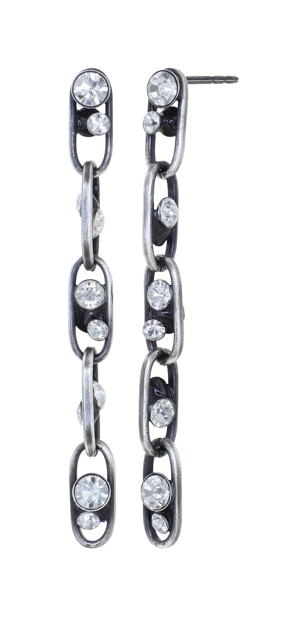 Bild für Ohrstecker baumelnd Glam Rock Weiß  