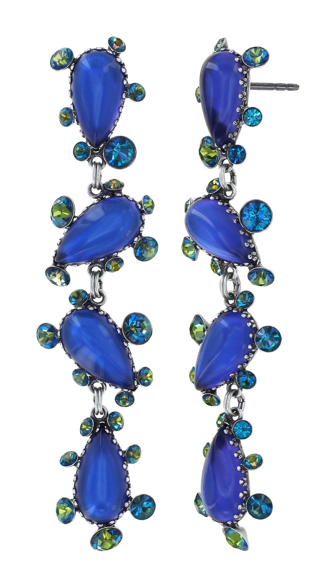 Bild für Ohrstecker baumelnd Gorgeous Blau  