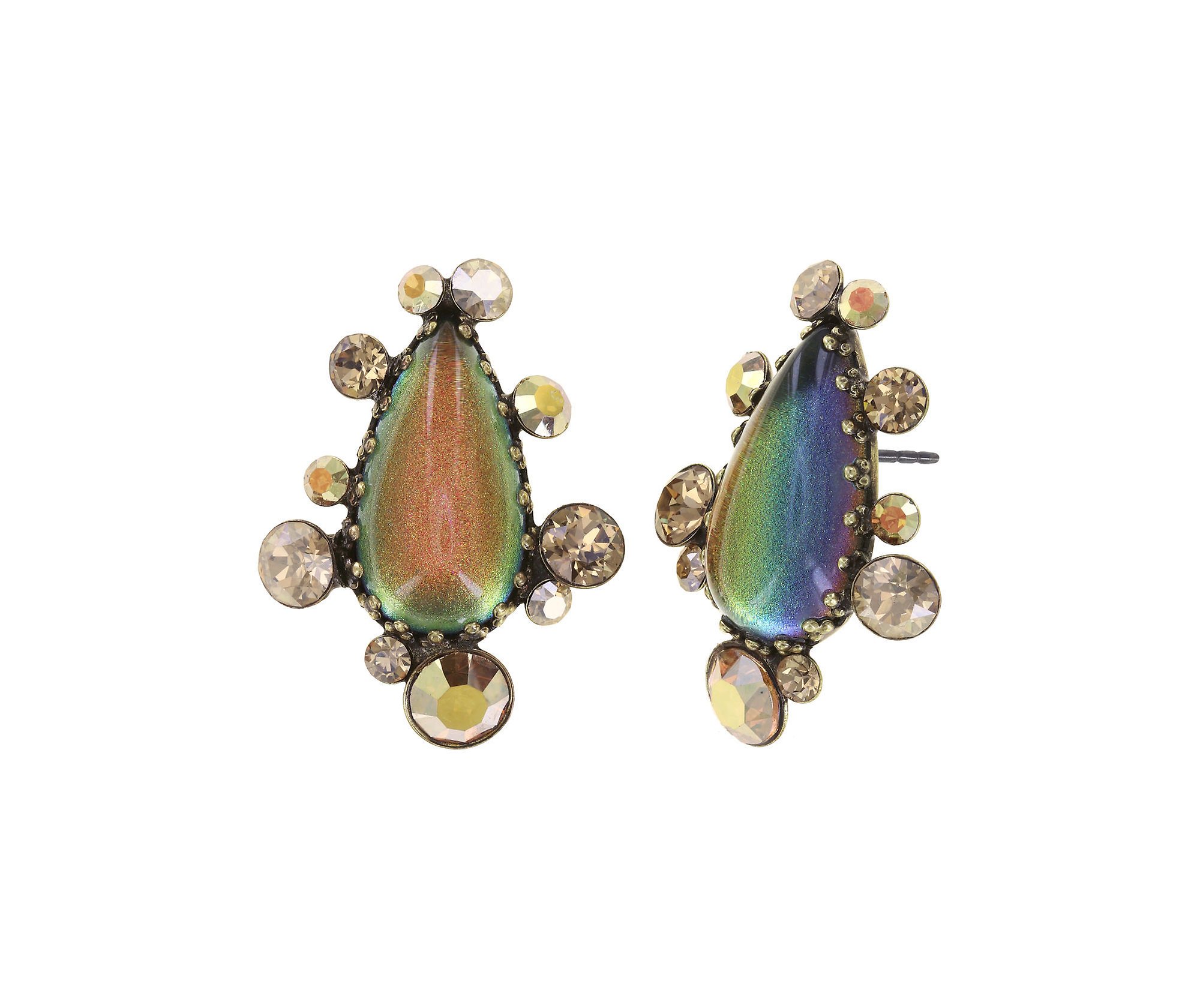 image pour Clou d'oreille Gorgeous Marron / Vert  