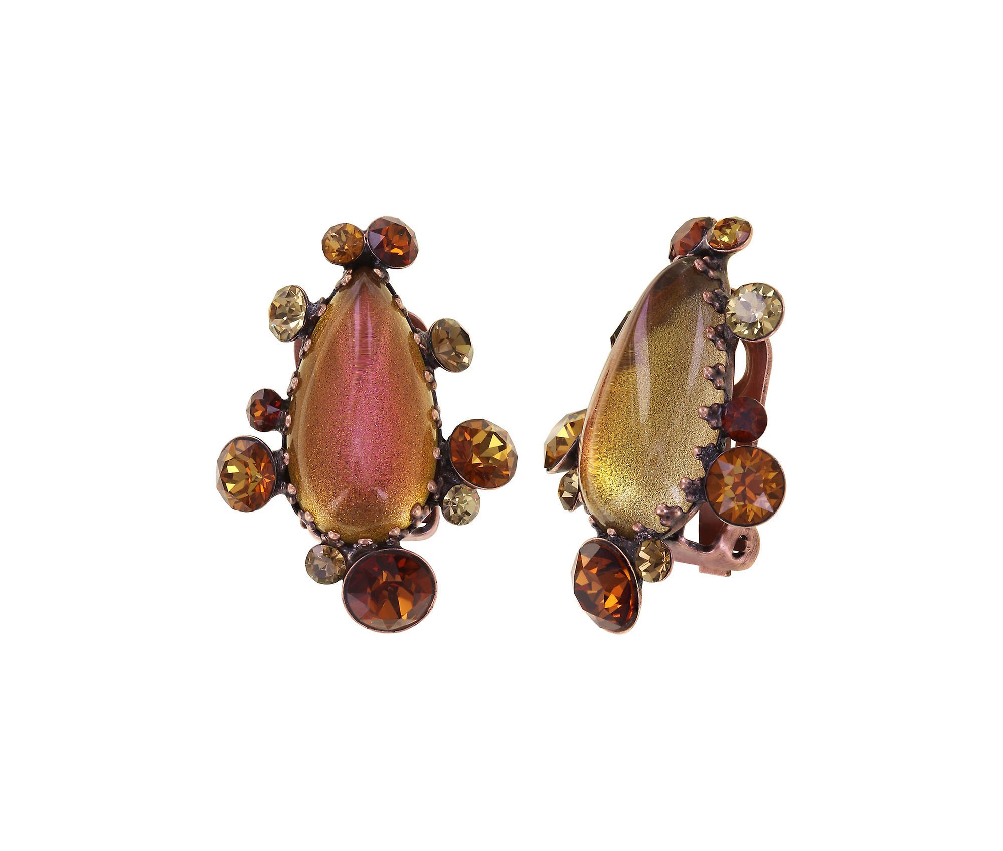 image for Earring Clip Gorgeous Brown  