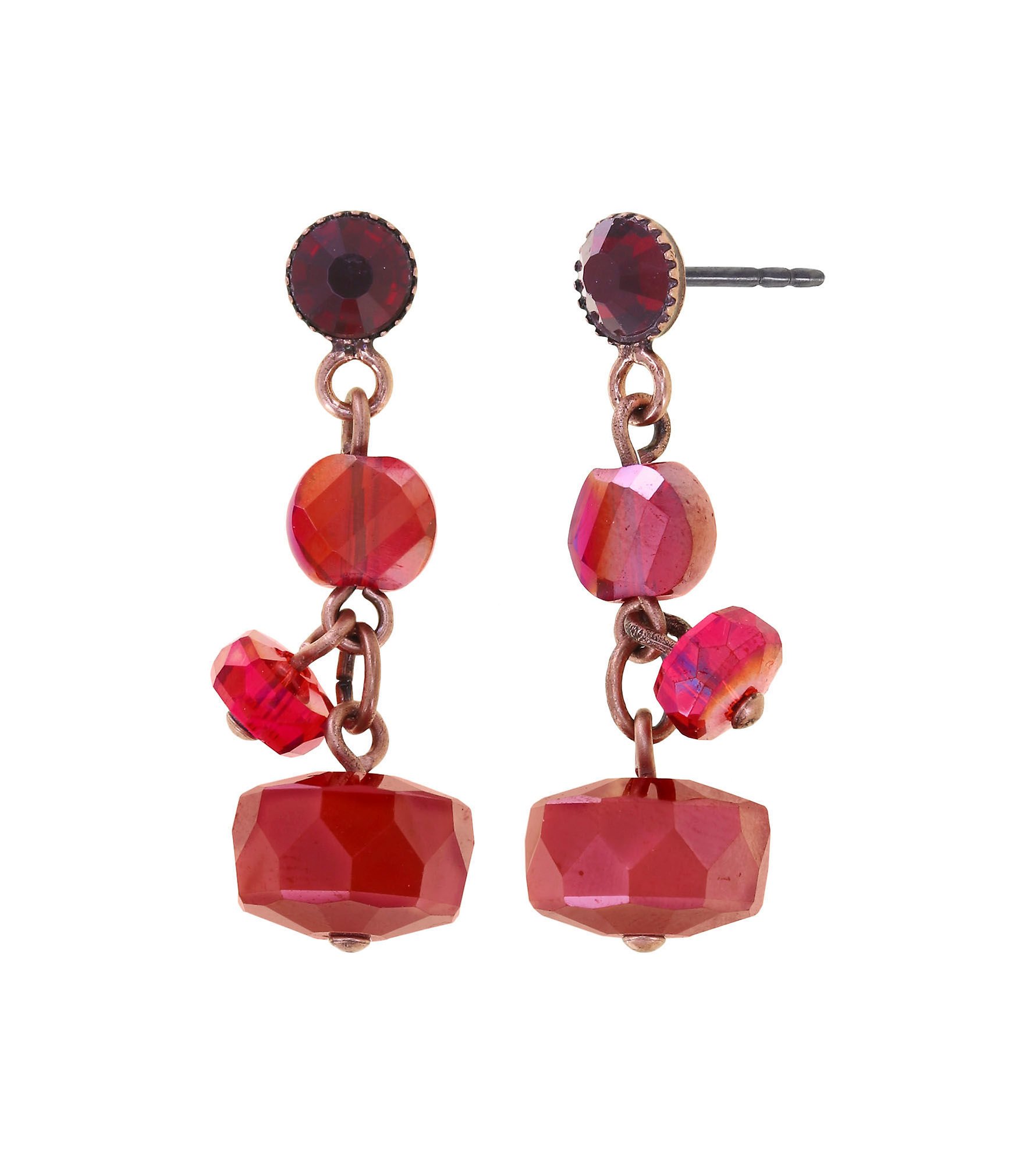 image pour Clou d'oreille pendant Jelly Flow Rouge  