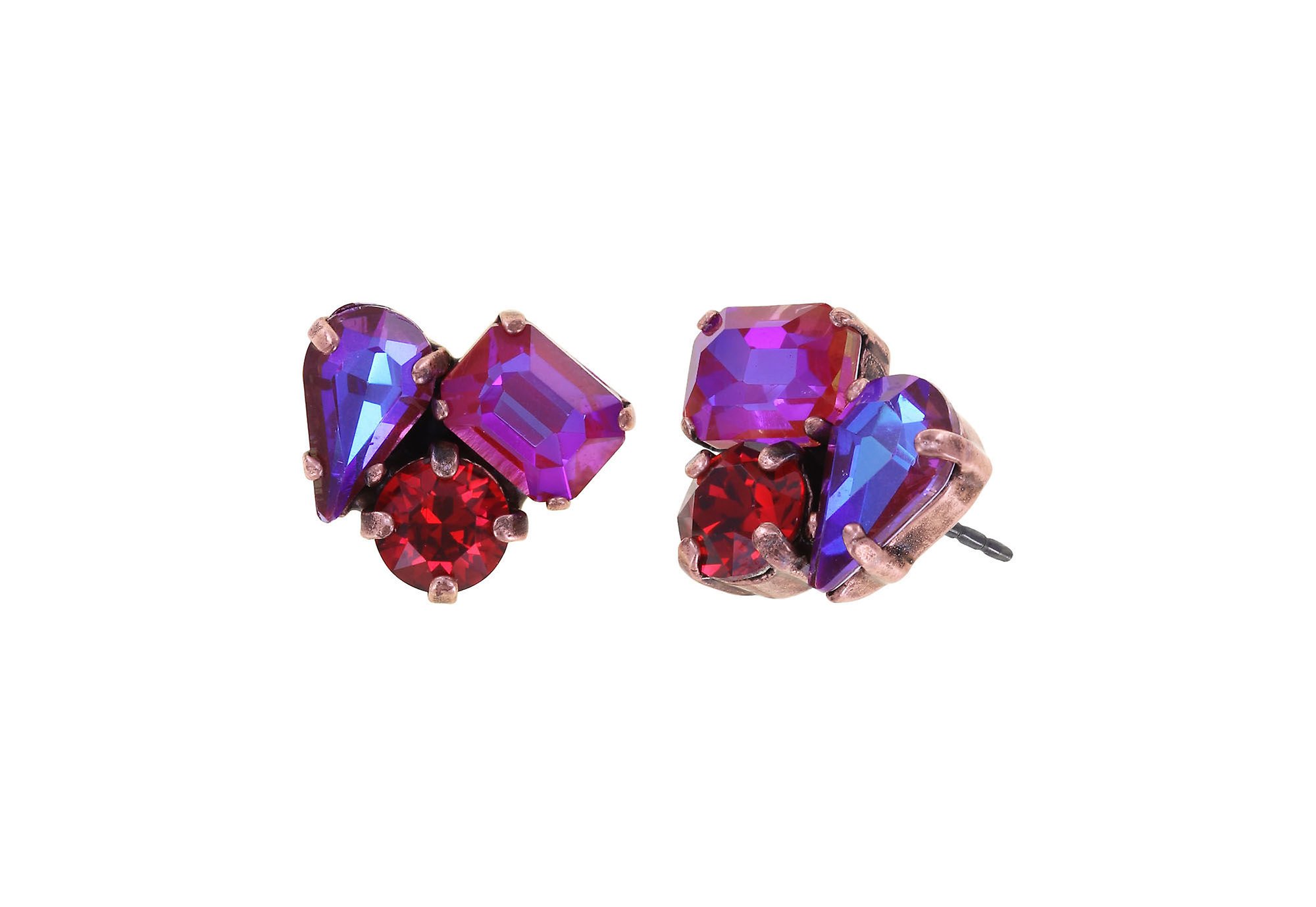 image for Earring Stud Ballroom Red / Pink  