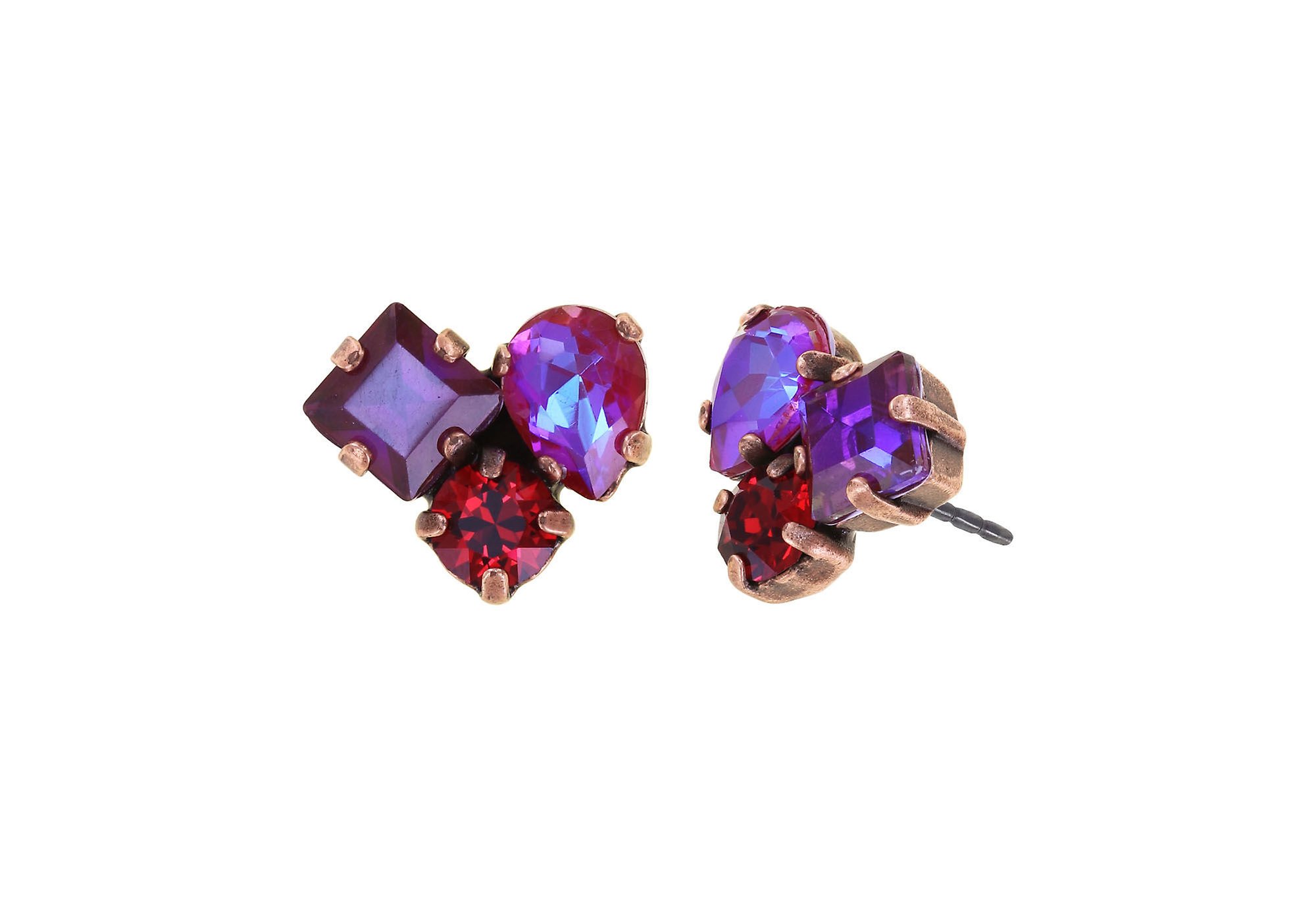 image for Earring stud Ballroom Red / Pink  