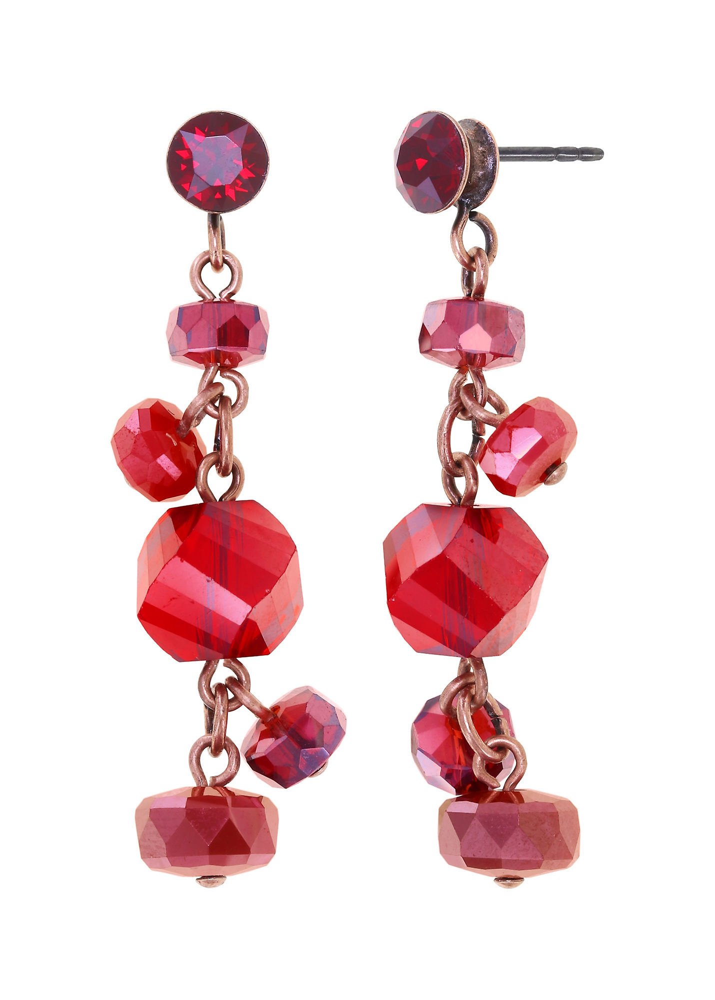 image pour Clou d'oreille pendant Jelly Flow Rouge  