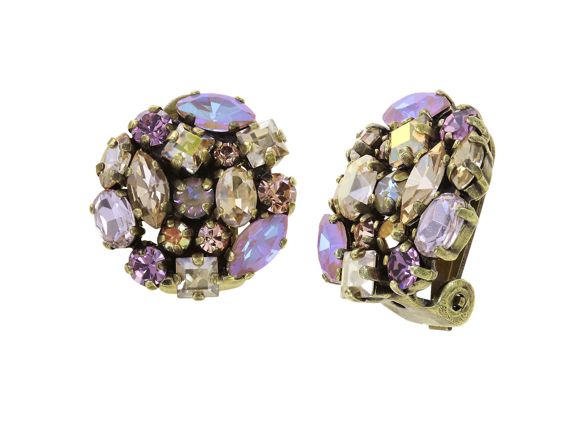 image for Earring Clip Ballroom Beige / Lila  size S