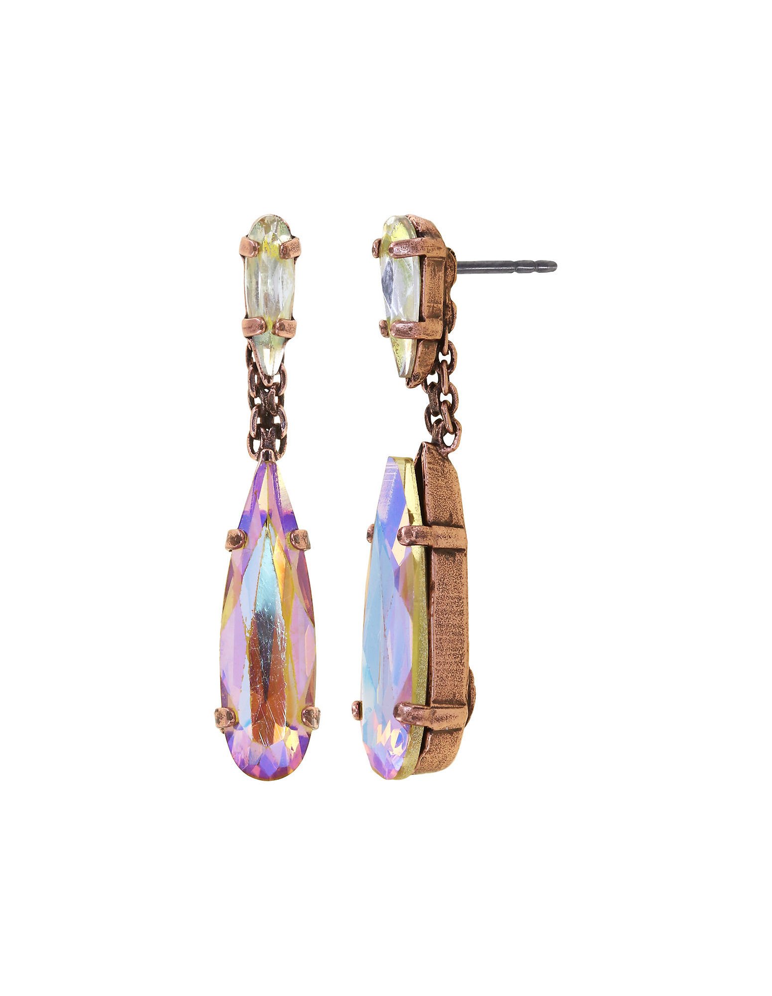 image pour Clou d'oreille pendant Jumping Drops Jaune / Lila  